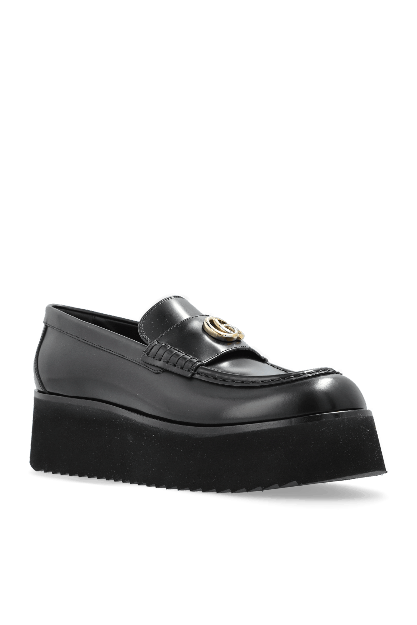Gucci oc11z0126 Women's GG Creeper Loafers In Black Size US 8 / IT 38 - 4 Thumbnail