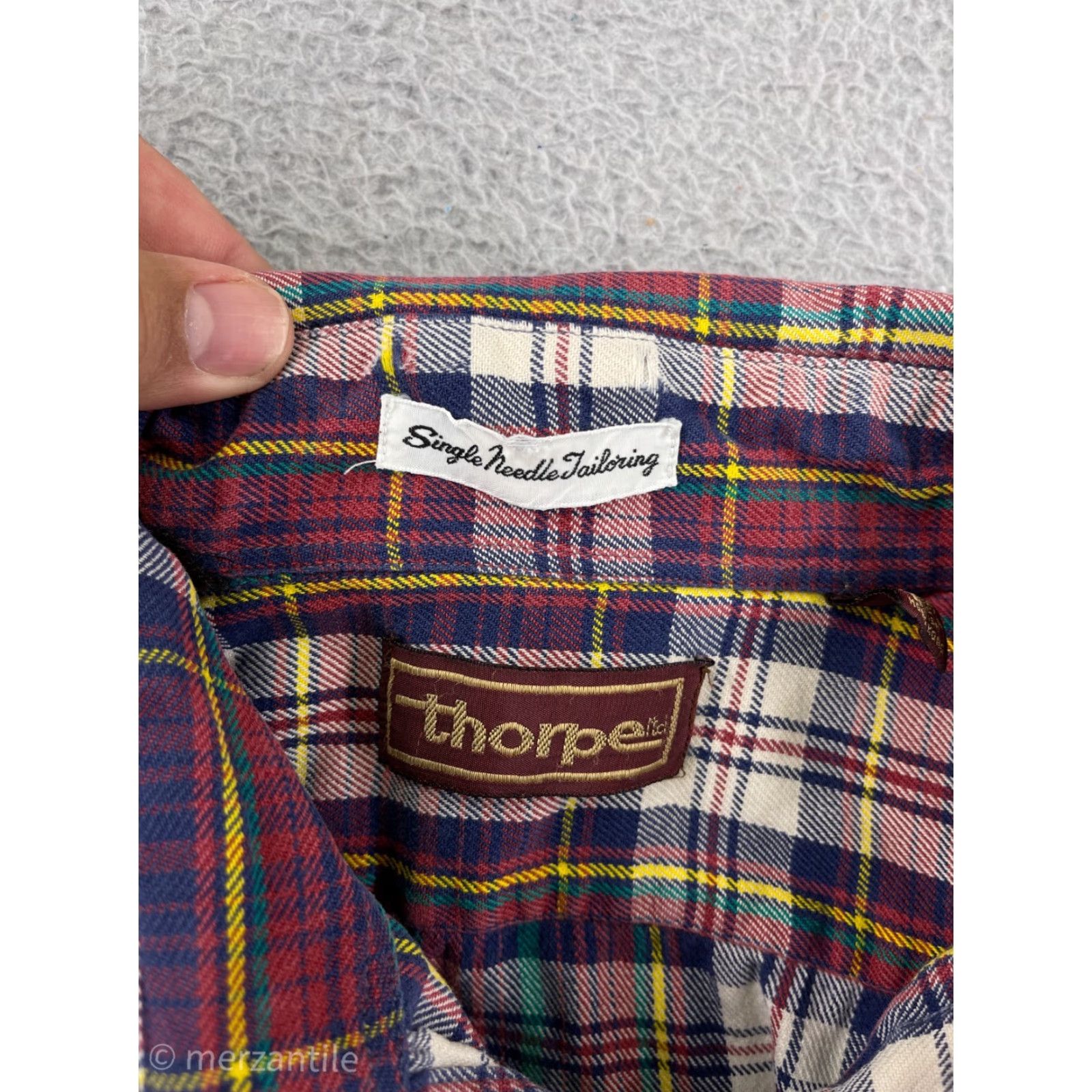 Vintage VINTAGE Thorpe Shirt Mens Medium Red Plaid 100% Cotton Flannel Button-Up with Pockets - Casual Workwear Mens M Red Plaid Shirt Size US M / EU 48-50 / 2 - 4 Thumbnail