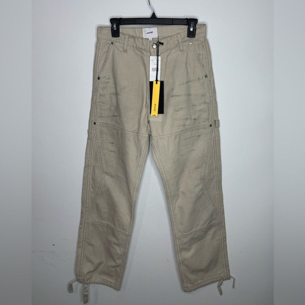 Rhude Rhude Chevron Painter Pants Elephant Tan Men’s Size Medium Size US 32 / EU 48 - 2 Thumbnail