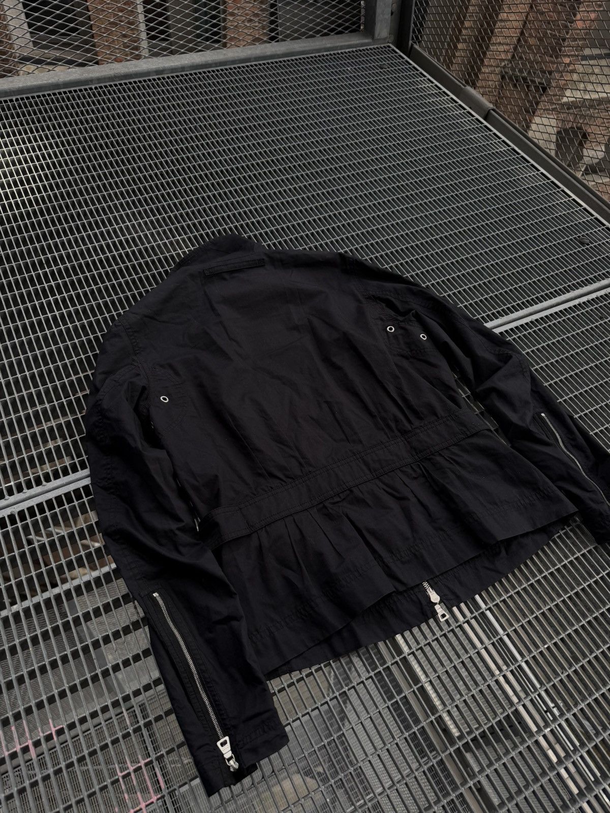 Prada Vintage 00s Prada Nylon Biker Jacket Size US S / EU 44-46 / 1 - 20 Thumbnail