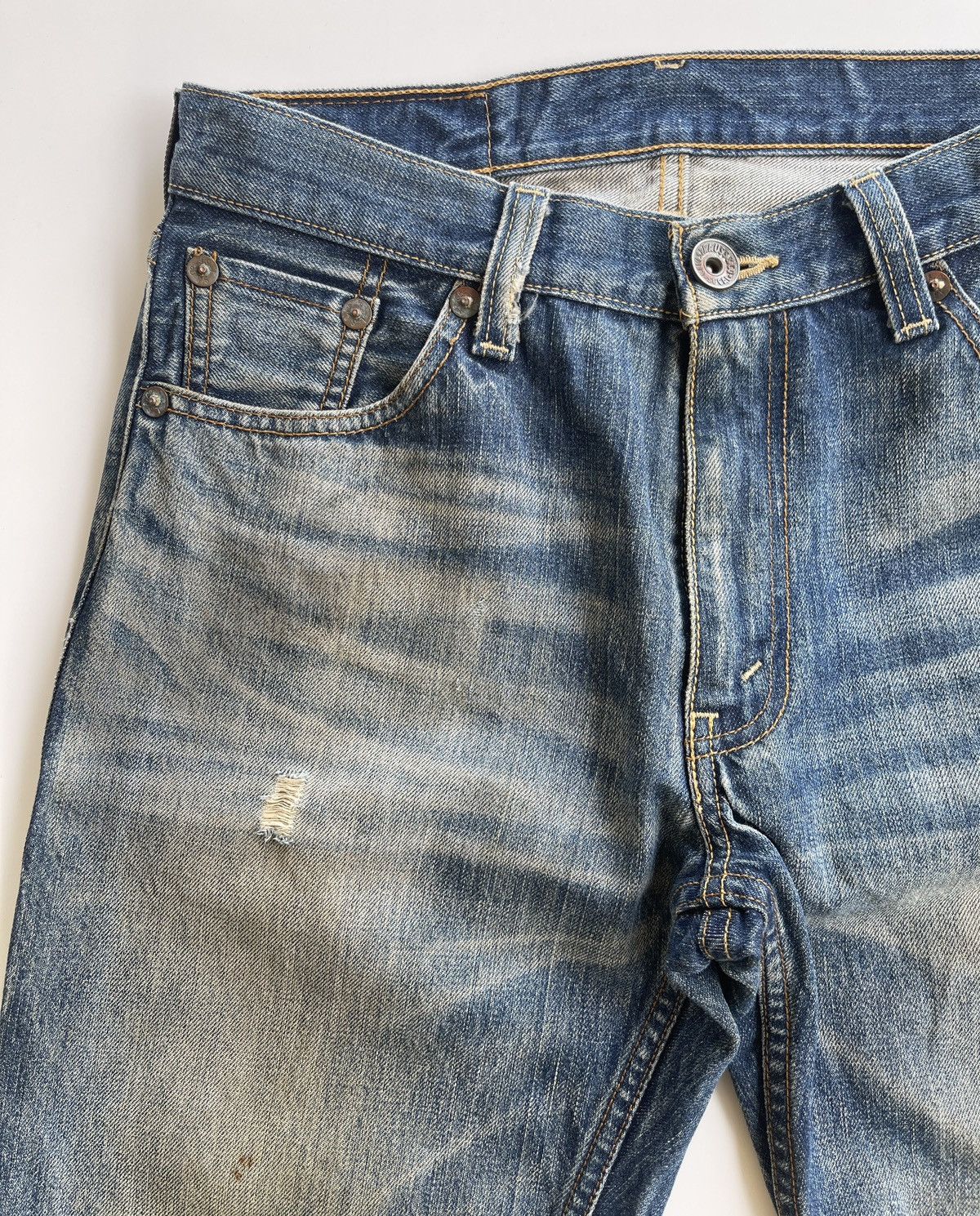 Levi's Vintage Clothing Vintage Levis 502 Japan Selvedge Distressed Denim Size US 30 / EU 46 - 7 Thumbnail