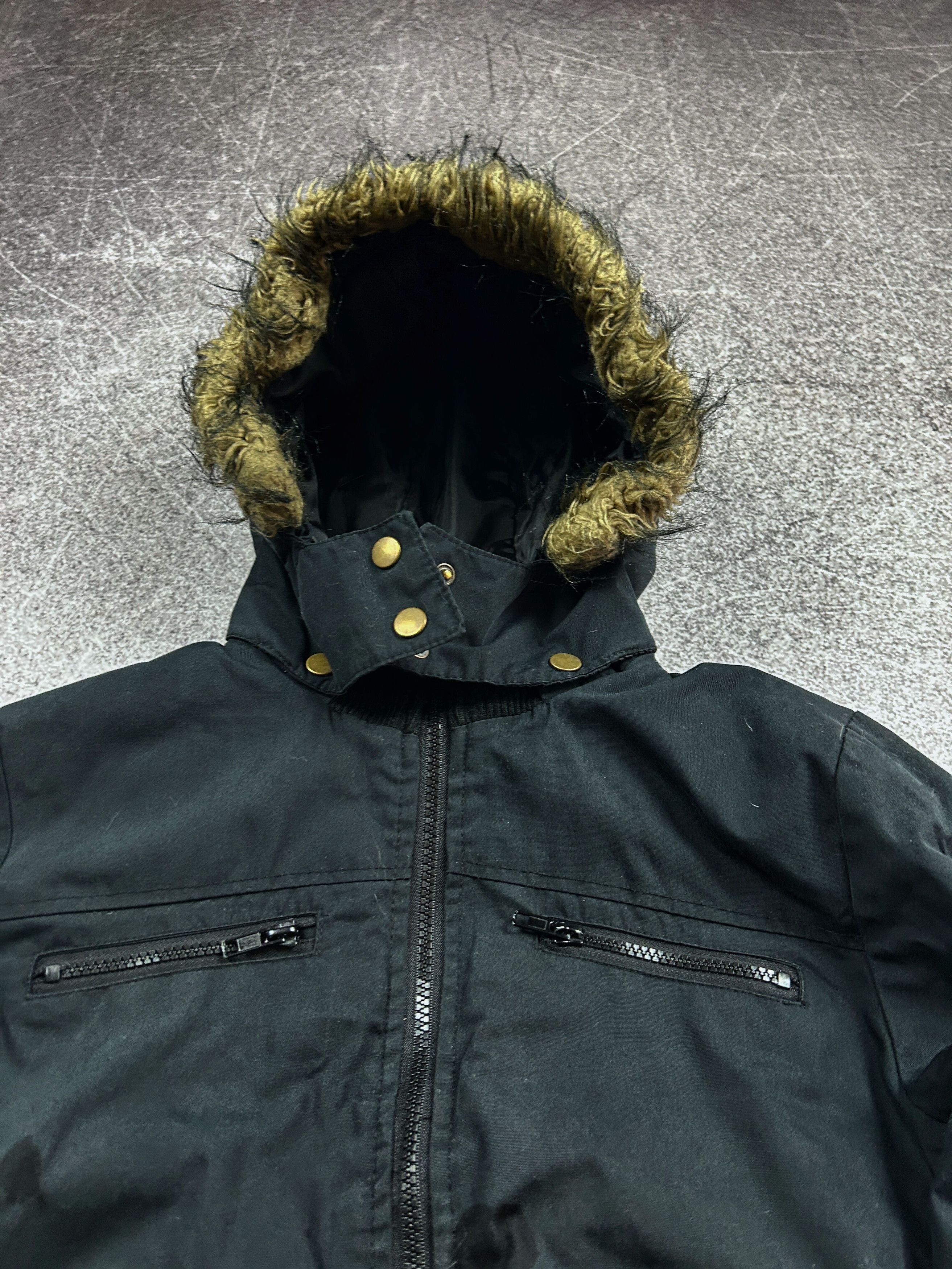 Designer Vtg If Six Was Nine Balenciaga Style Fur Hood Jacket 90s Size US S / EU 44-46 / 1 - 4 Thumbnail