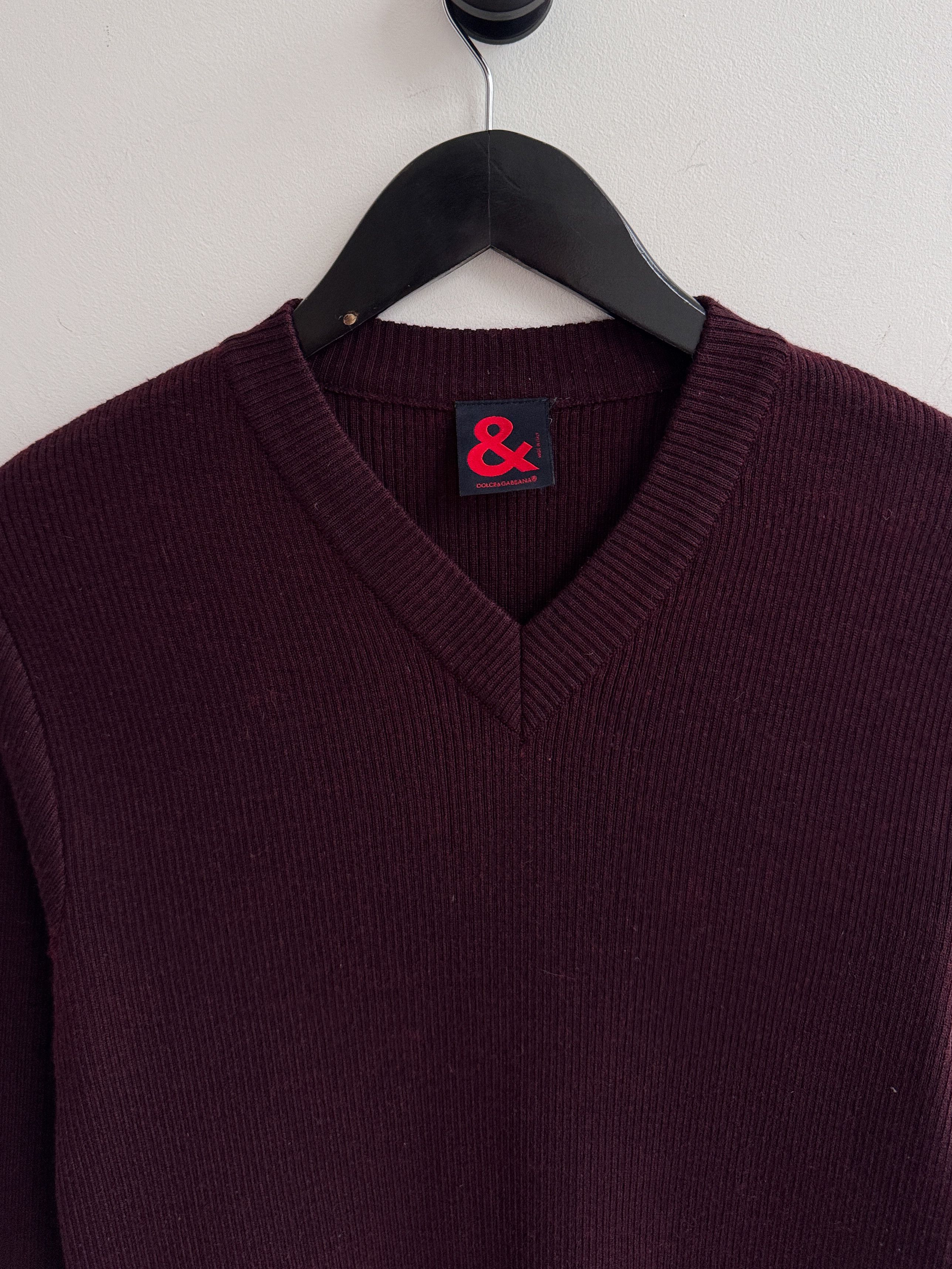 Dolce & Gabbana Vintage Dolce & Gabbana V Neck Sweater Size US L / EU 52-54 / 3 - 3 Thumbnail