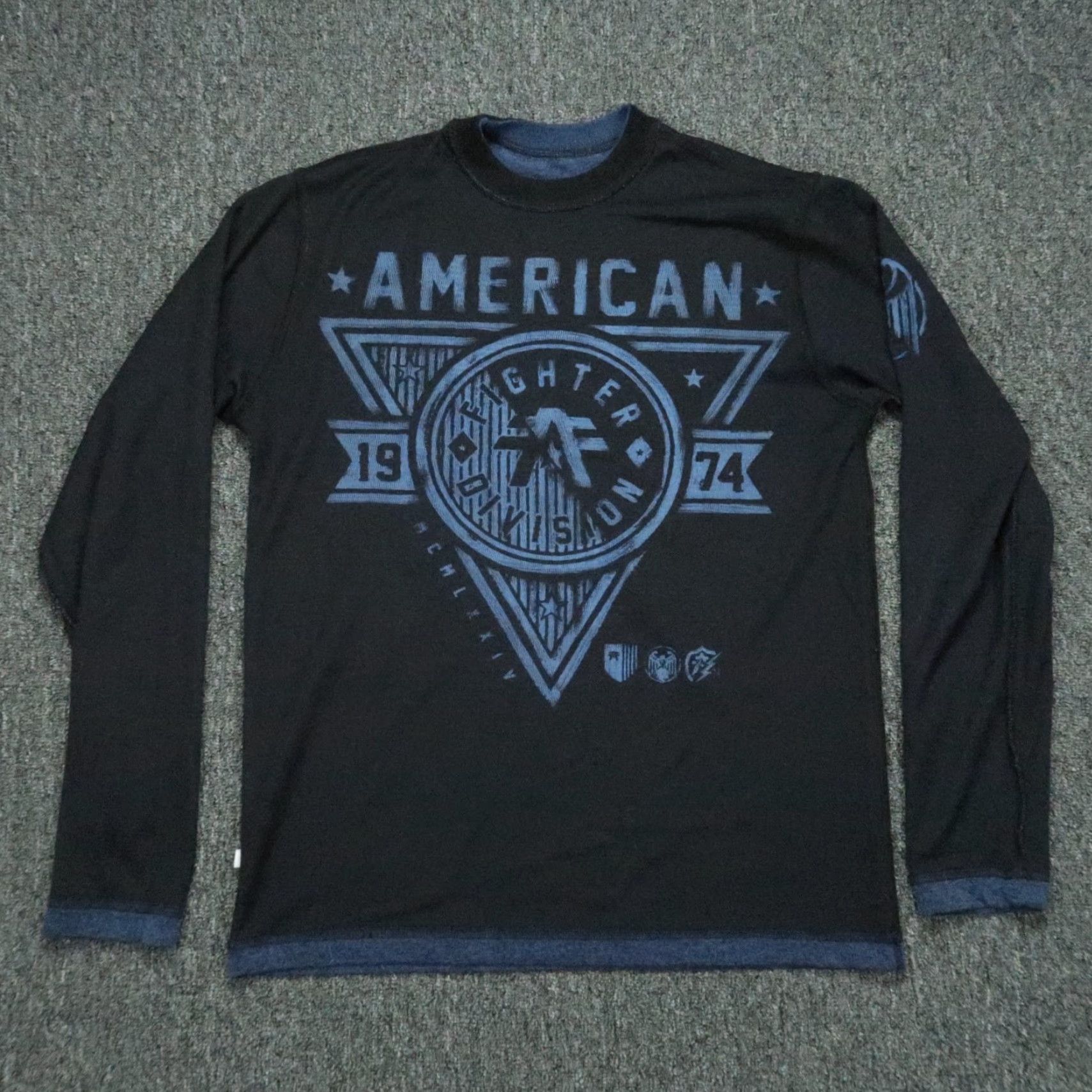 Vintage VINTAGE American Fighter Pullover Mens M Blue Reversible Crew Thermal VTG Shirt Size US M / EU 48-50 / 2 - 5 Thumbnail