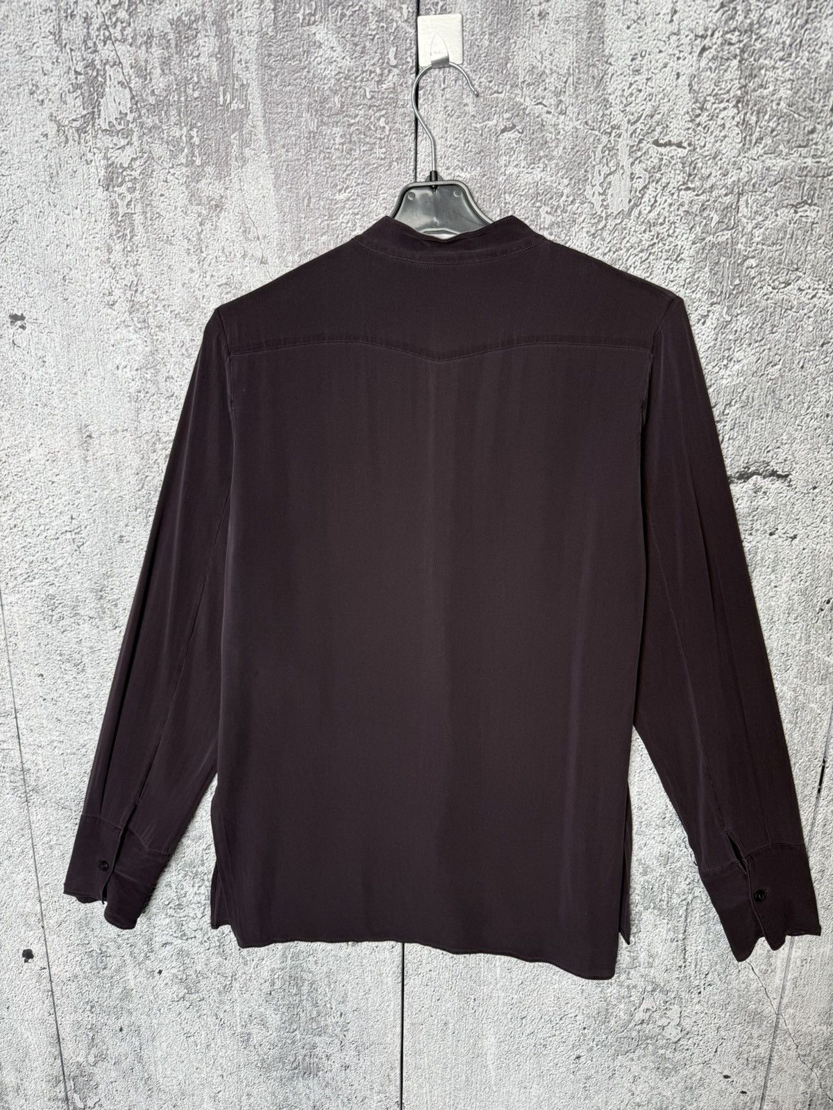 Jil Sander Jil Sander Silk Mandarin Collar Long Sleeve Button up Shirt Size XS / US 0-2 / IT 36-38 - 7 Thumbnail