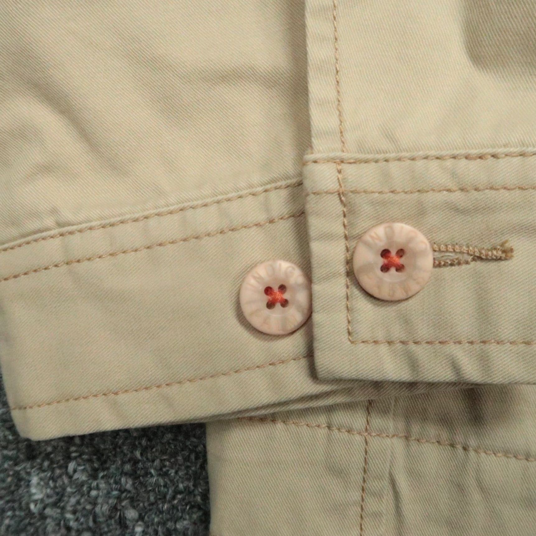 Tommy Bahama Indigo Palms Jacket Men Large New Khaki Tan Bomber Full Zip Pockets Jacket - Regular Fit, Solid Cotton, Zip, Winter Spring Fall, Men, Jacket Size US L / EU 52-54 / 3 - 5 Thumbnail