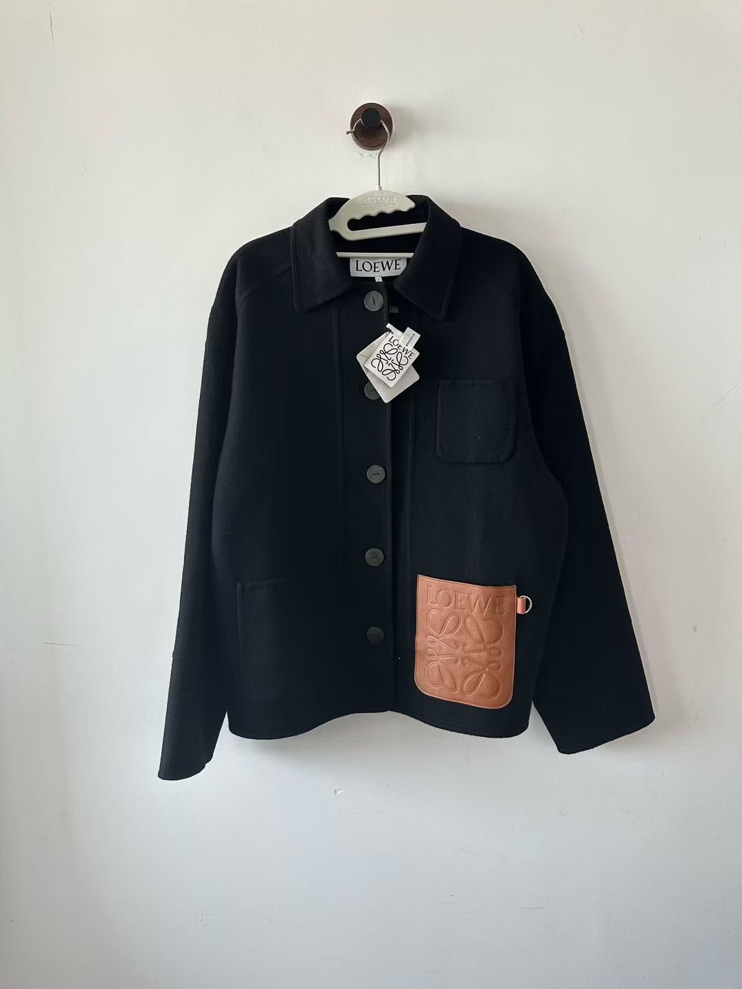 Loewe Loewe Wool Leather Label Coat Size S / US 4 / IT 40 - 1 Thumbnail
