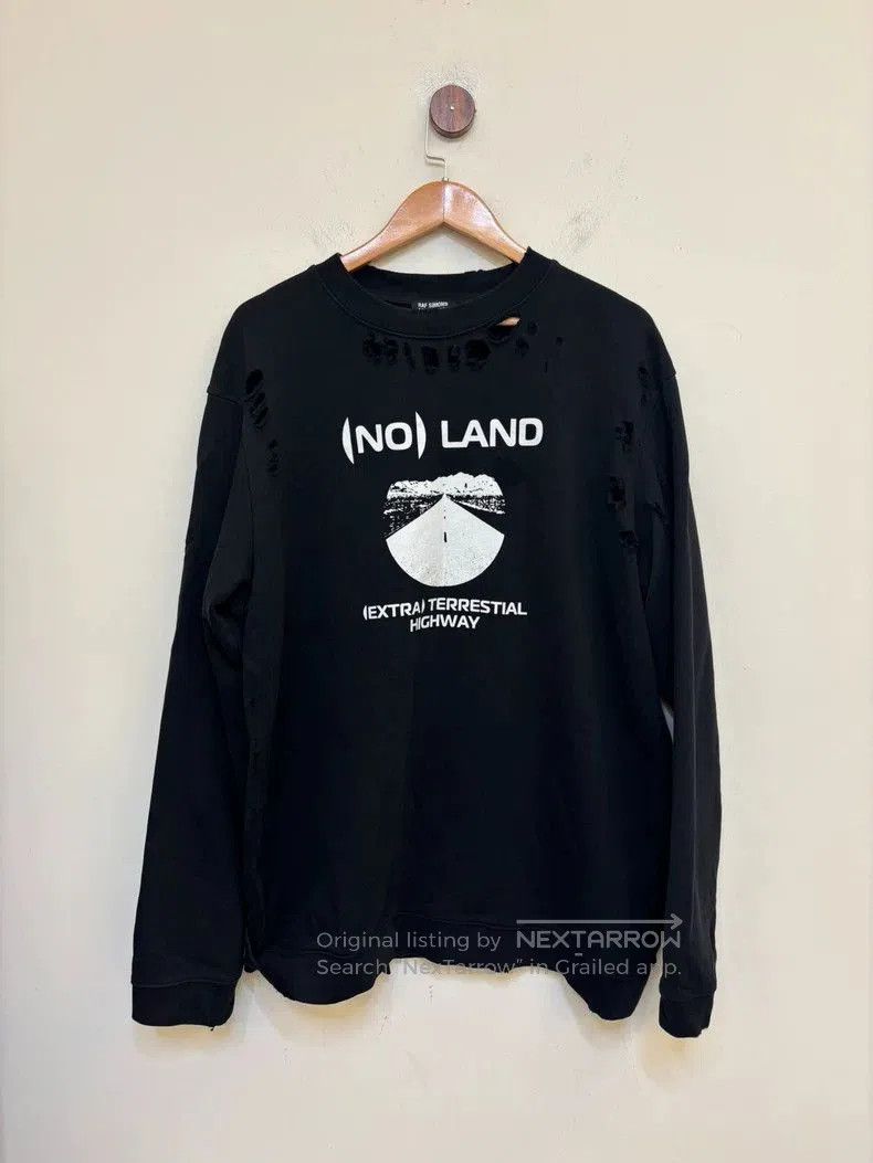 Raf Simons raf simons no land distressed sweatshirt. Size US XL / EU 56 / 4 - 1 Thumbnail