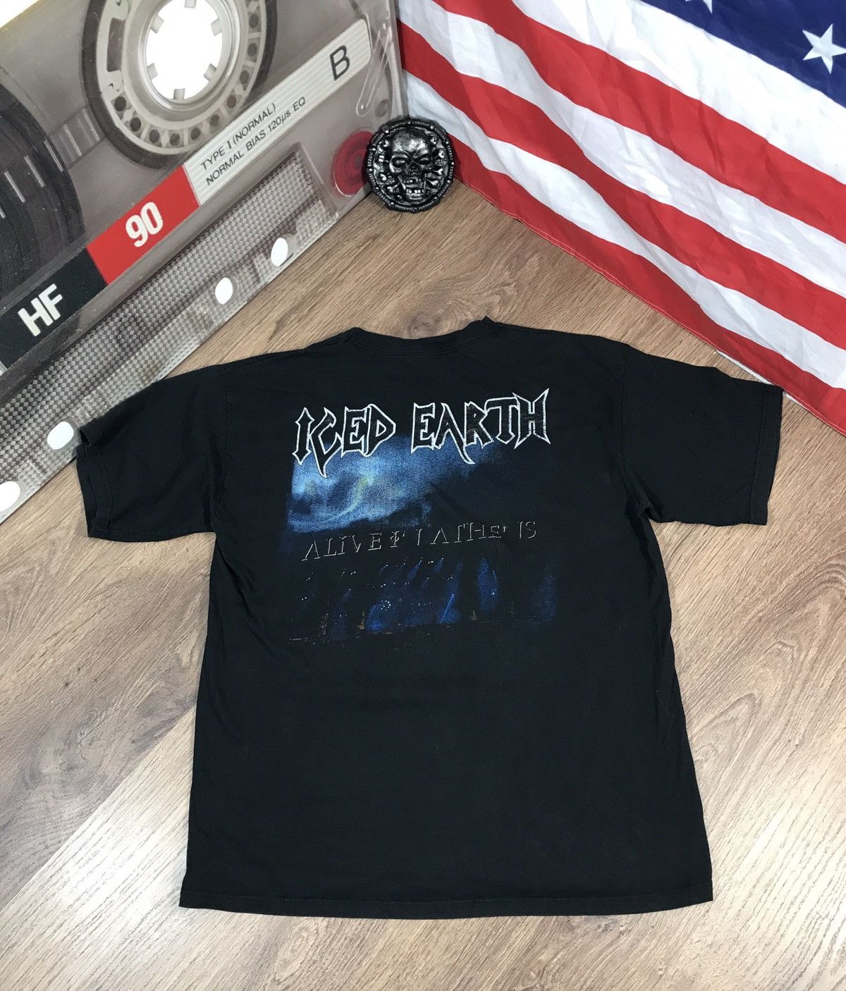 Band Tees × Vintage Vintage 90s Iced Earth T Shirt Rare Size US XL / EU 56 / 4 - 7 Thumbnail