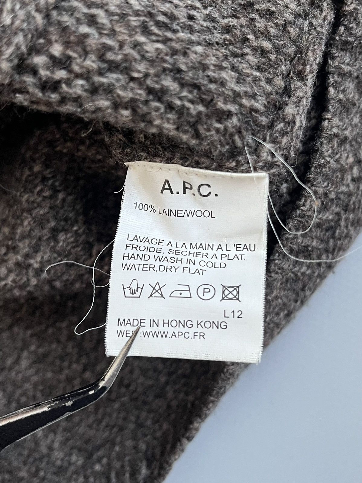 A.P.C. A.P.C. Rue Madame Paris Brown Cable Knit Wool Cardigan Size S / US 4 / IT 40 - 8 Thumbnail
