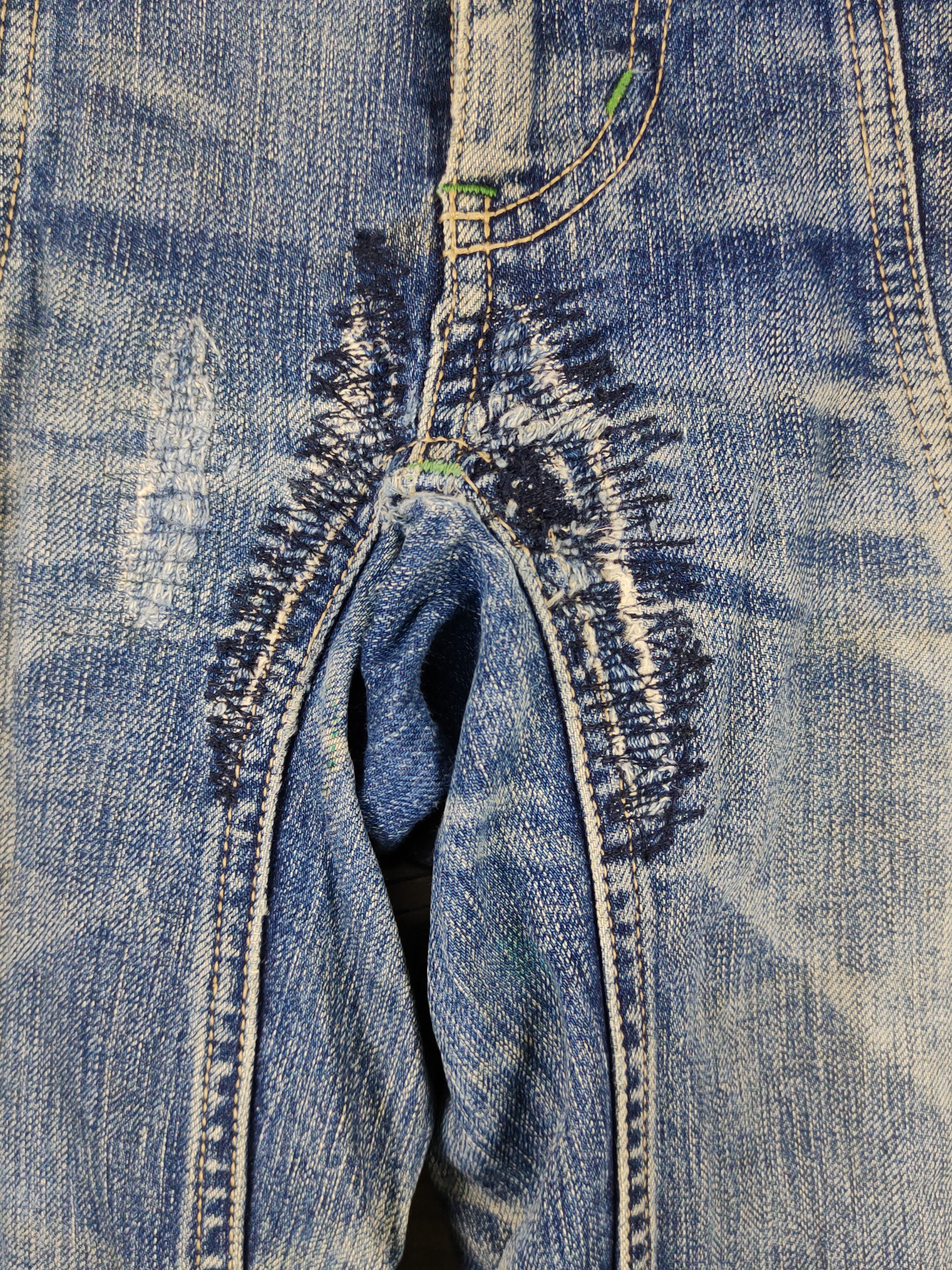 Japanese Brand Gohemp made in japan Distressed Ripped denim Jeans #W1573 Size US 30 / EU 46 - 3 Thumbnail