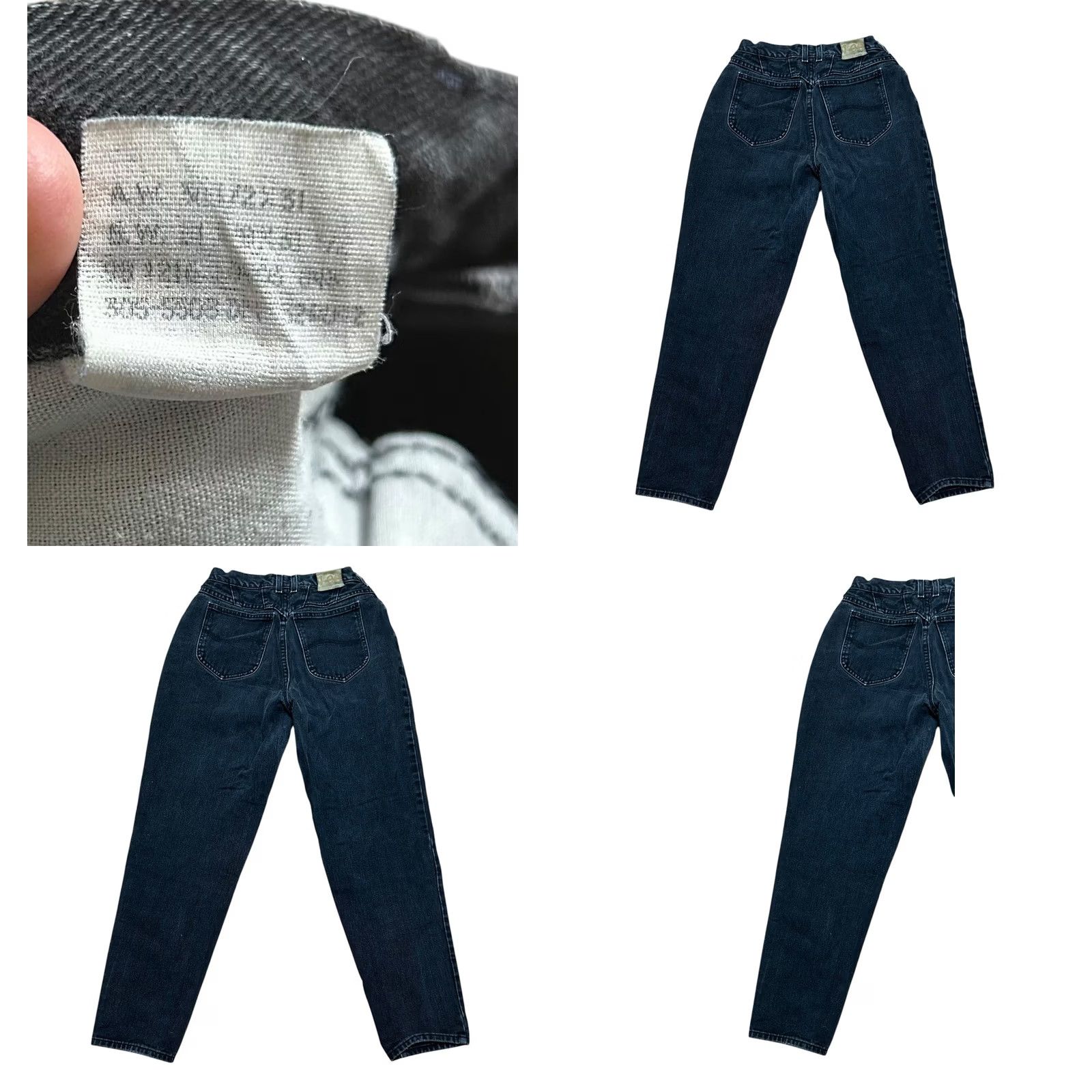 Lee VINTAGE Lee Black Mom Jeans Women Sz 12 High Waist Straight Leg Jeans Women's Regular 12 Leather? Size 34" / US 12 / IT 48 - 8 Thumbnail