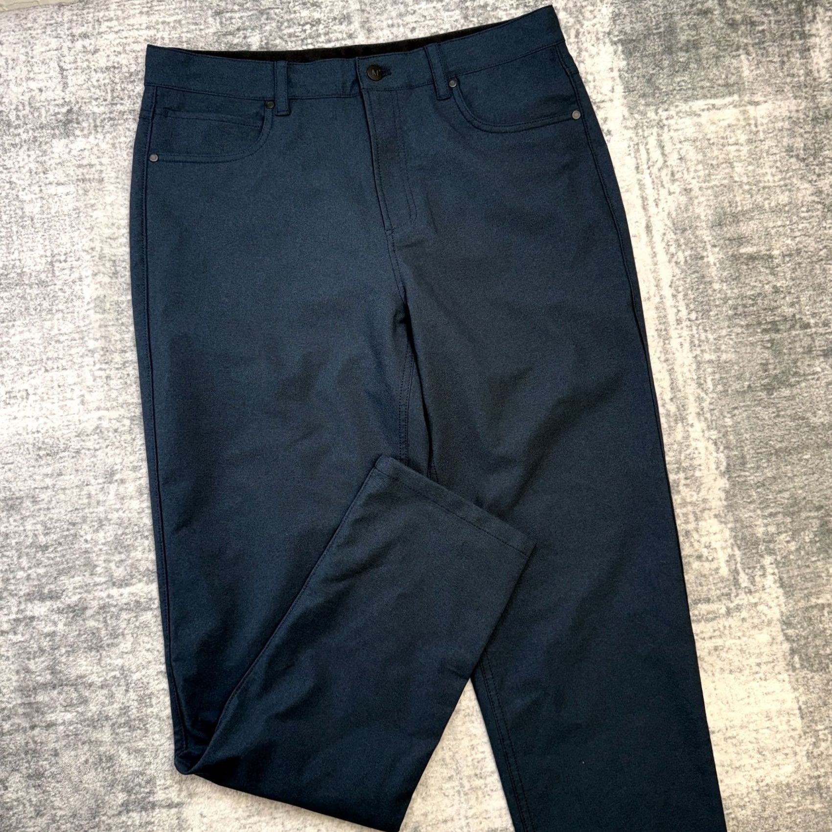 Vintage Ministry of Supply Kinetic Pants Mens 34 Blue 5 Pocket Tech Performance Commute Size US 34 / EU 50 - 2 Thumbnail