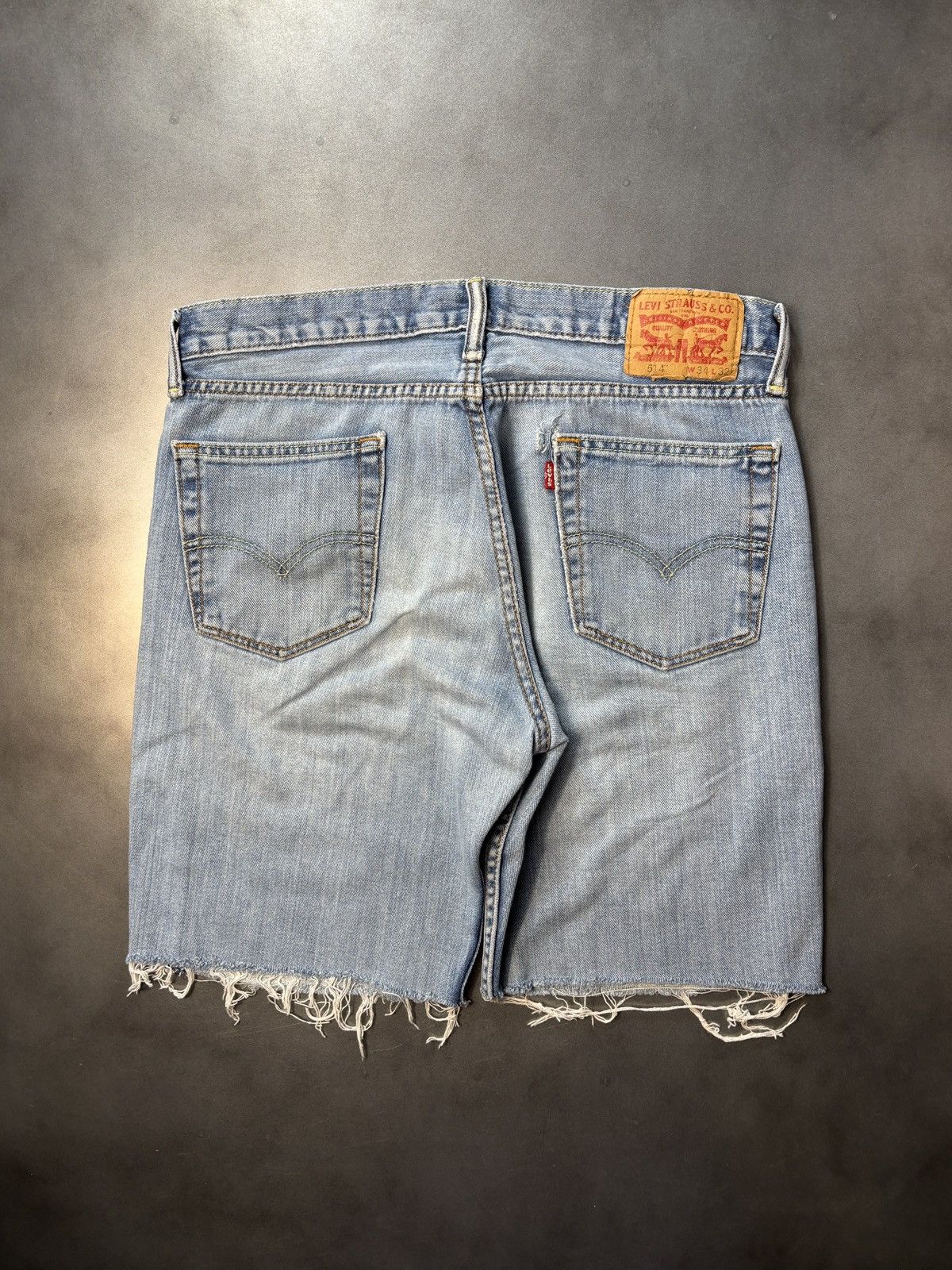 Levi's Levis Jean Shorts Cut Off Jorts Raw Hem Blue Denim Jeans 34 Size US 32 / EU 48 - 11 Thumbnail