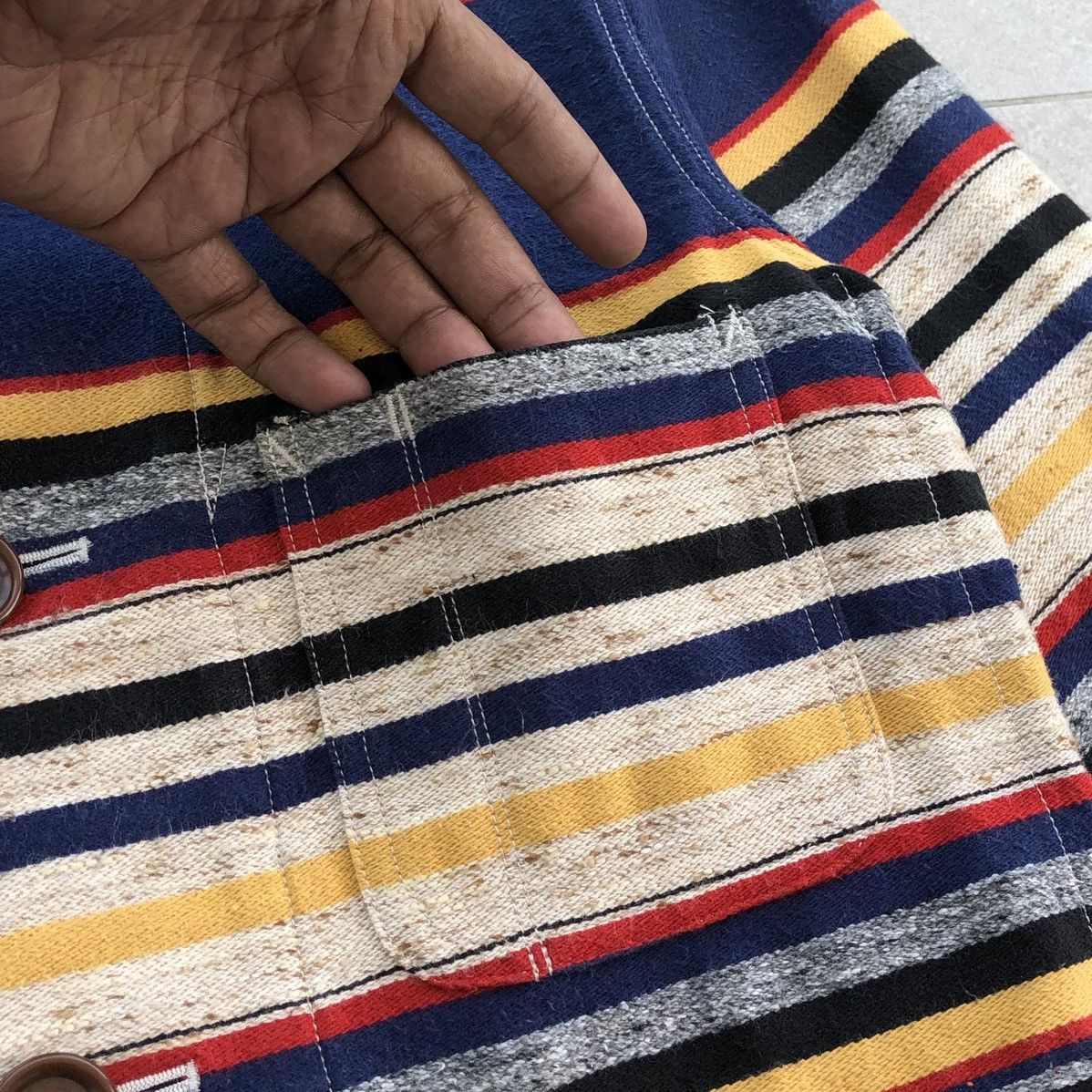 Nicole Club Nicole Club Dept. Multicolour Stripped Canves Coat Jacket Size S / US 4 / IT 40 - 11 Thumbnail