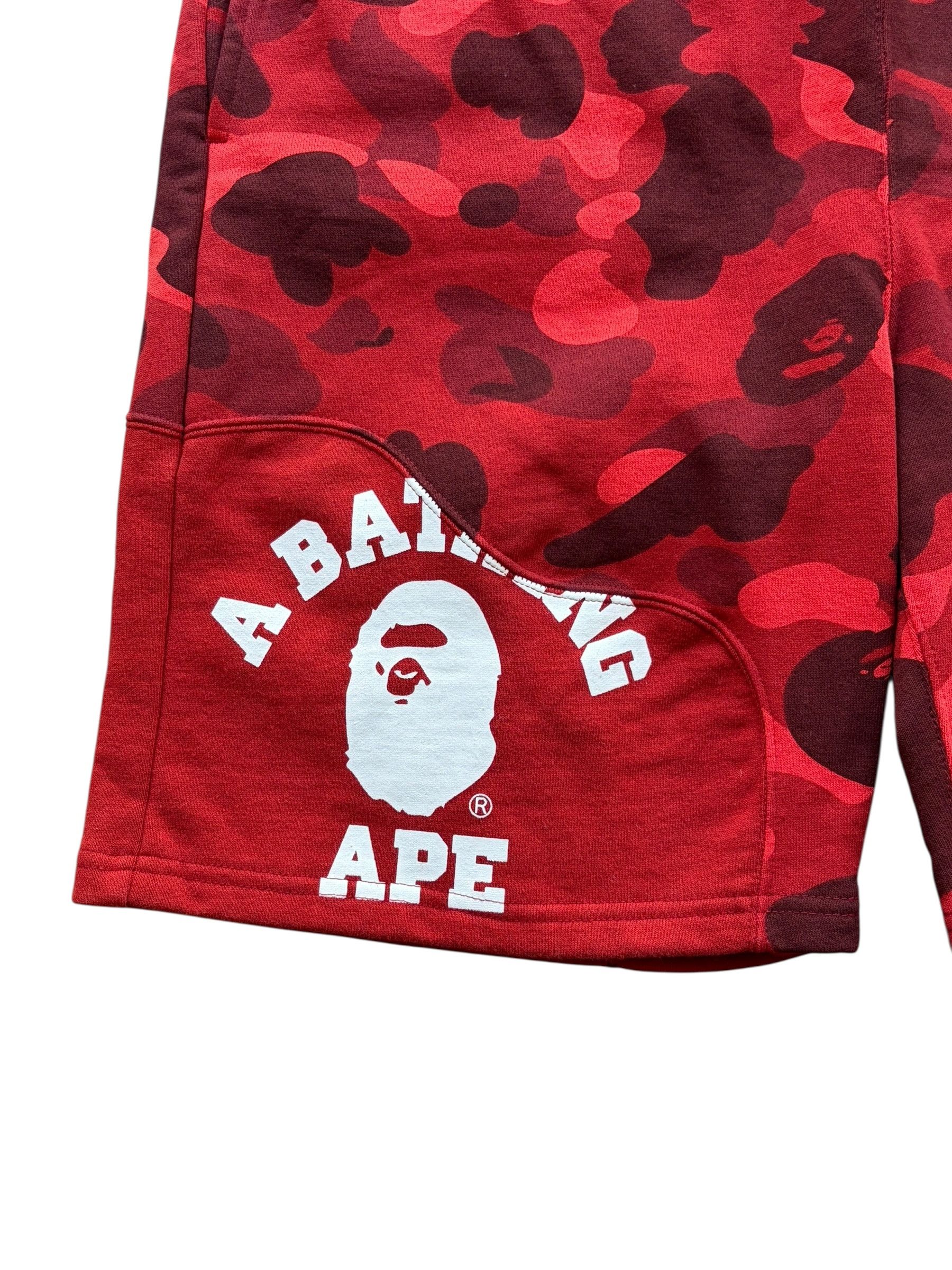 Bape Bape Red Camo White College Logo Shorts Size US 34 / EU 50 - 3 Thumbnail