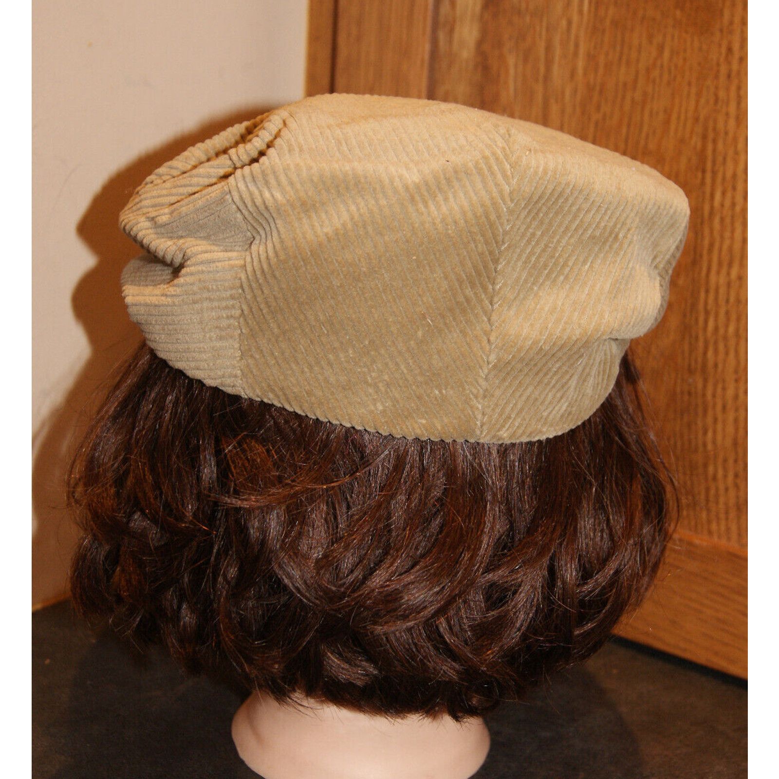 Other VTG Corduroy Cabbie Newsboy Hat Satin Lined Union USA M Size ONE SIZE - 4 Thumbnail