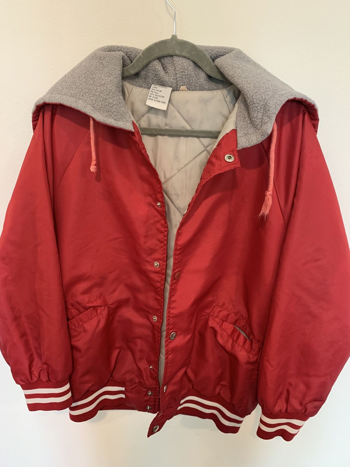 Vintage vintage button up bomber splitted hoodie Size US S / EU 44-46 / 1 - 2 Thumbnail