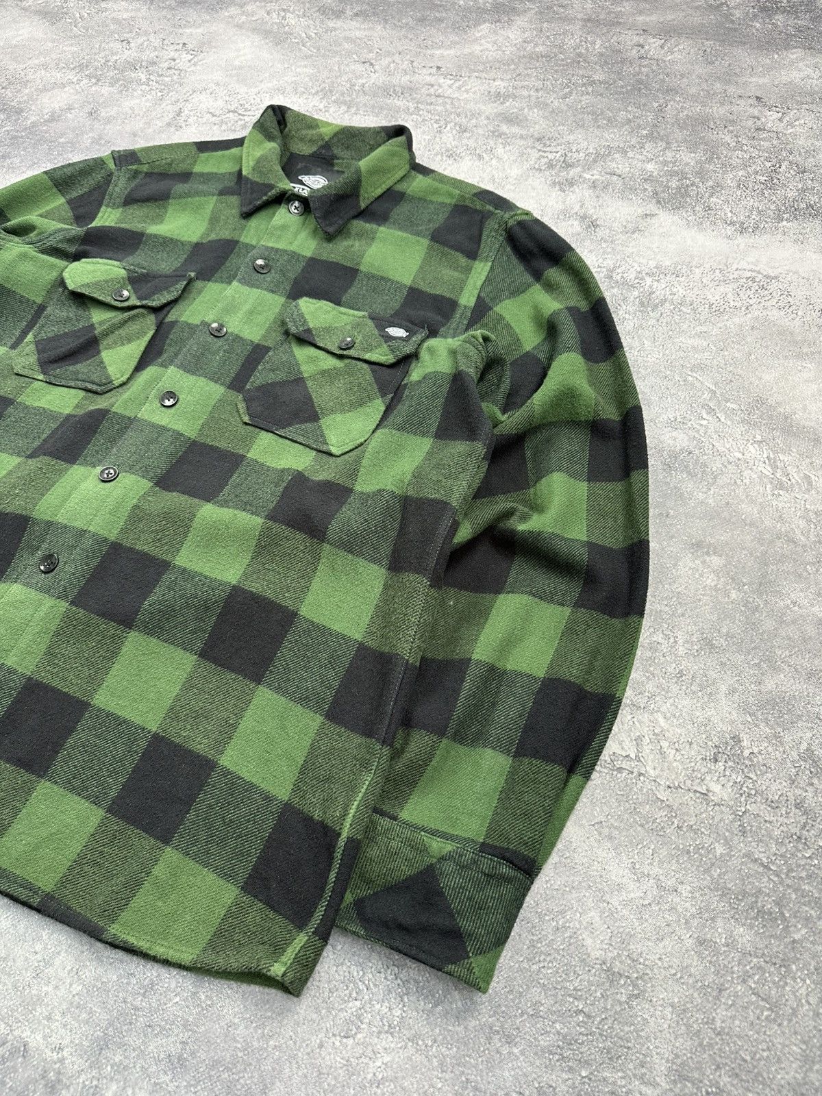 Dickies Vintage Dickies Flannel Shirt Green Checkered Button Up Y2K Size US XL / EU 56 / 4 - 4 Thumbnail