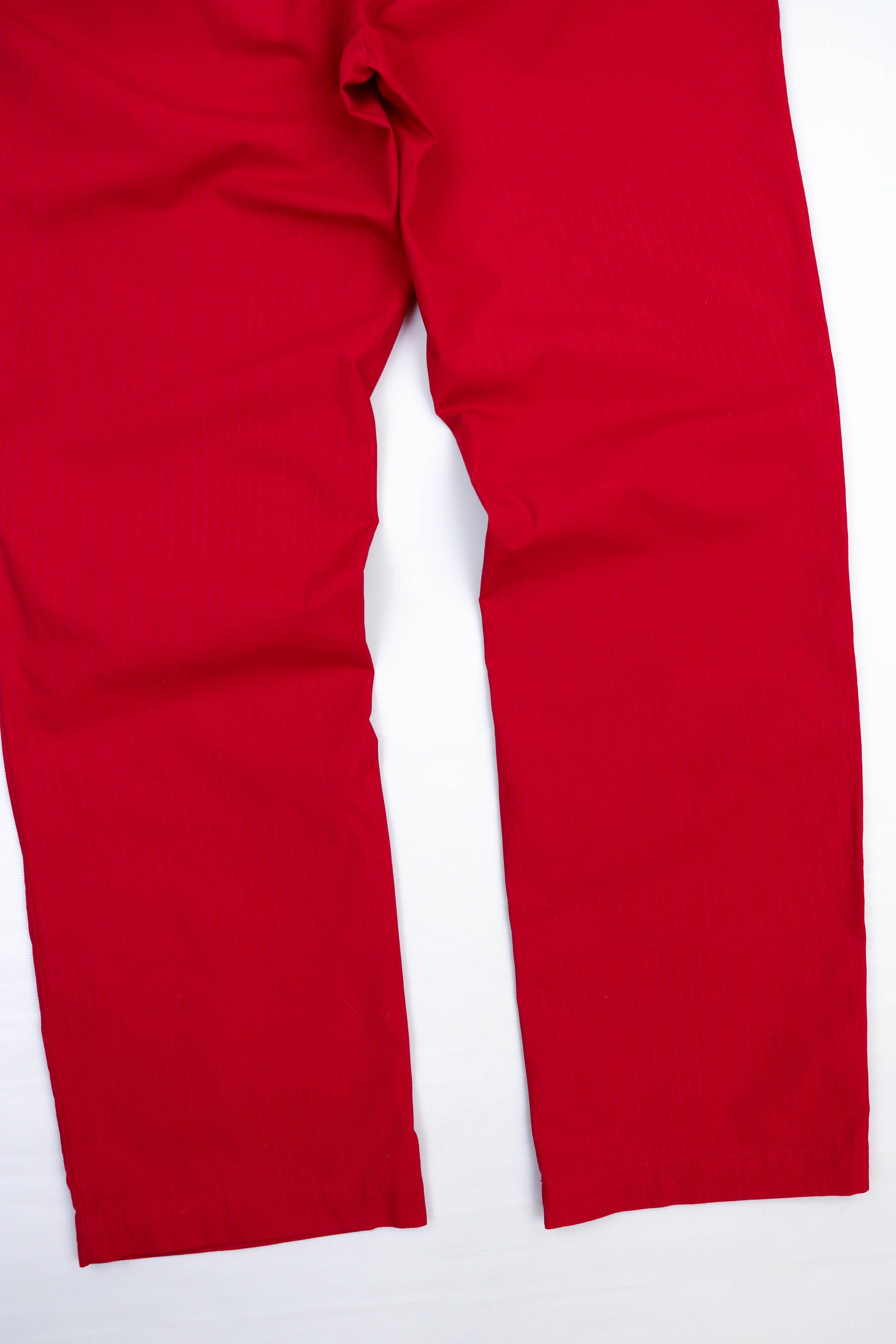 Superga Superga Vintage Micro Striped Red Cotton Trousers Pants Size US 36 / EU 52 - 6 Thumbnail