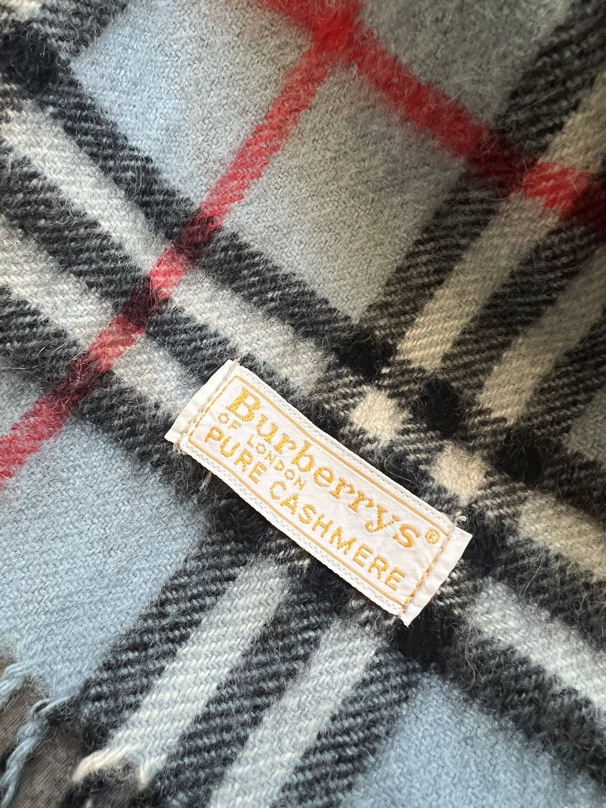 Burberry Rare Baby Cashmere Blue Burberry nova check scarf muffler Size ONE SIZE - 8 Thumbnail