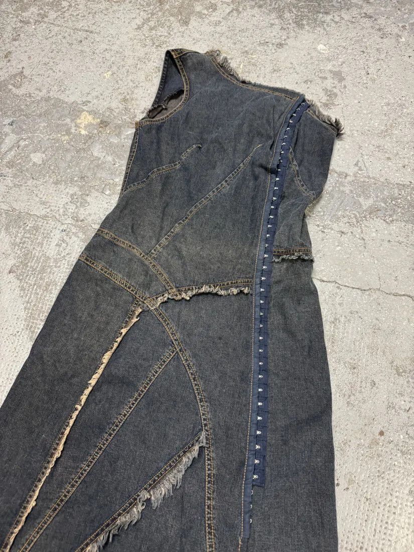 Designer × Vintage Plein Sud Asymmetrical Metal Hook Denim Dress Size S / US 4 / IT 40 - 7 Thumbnail
