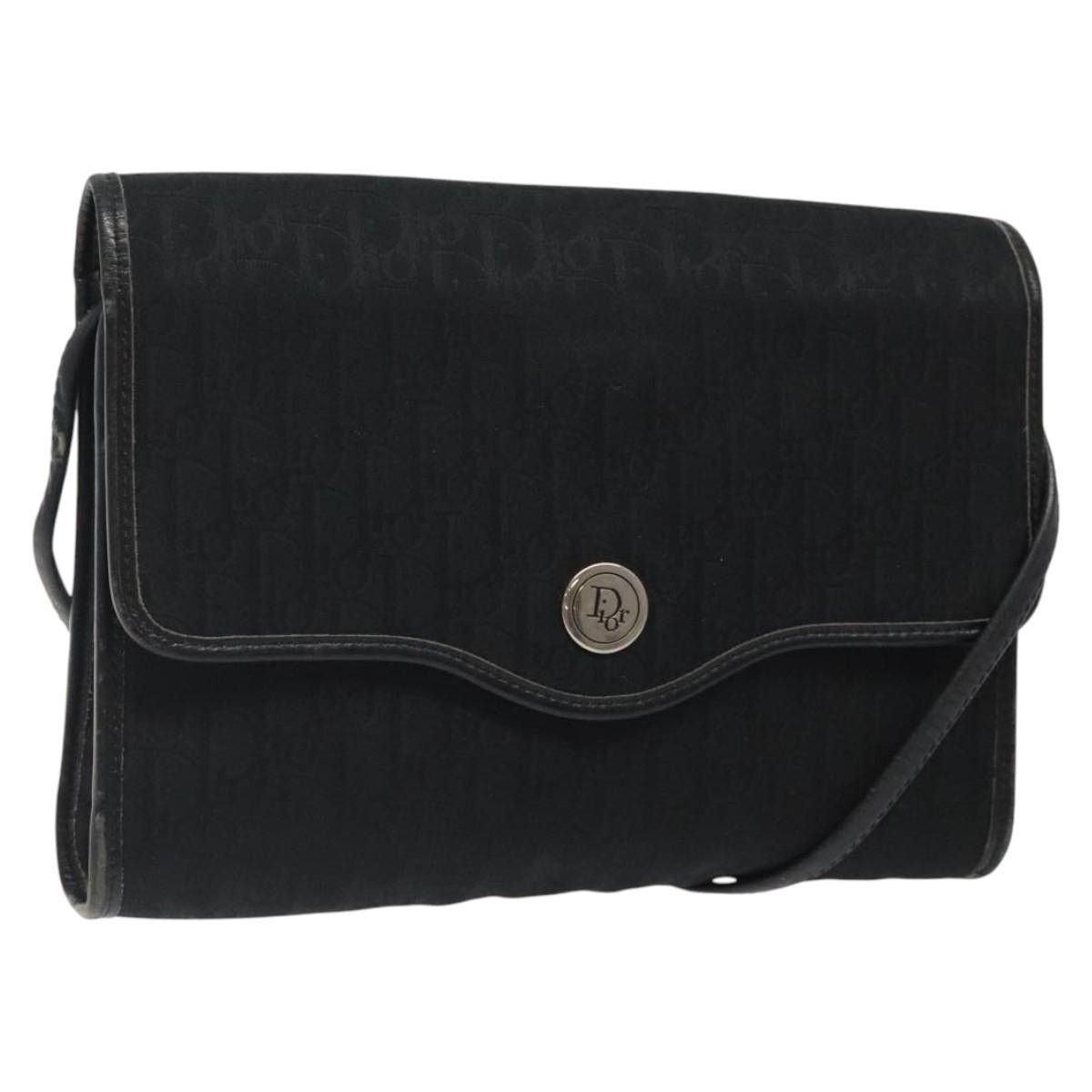 Dior DIOR Trotter Canvas Shoulder Bag Black Gold Size ONE SIZE - 1 Thumbnail