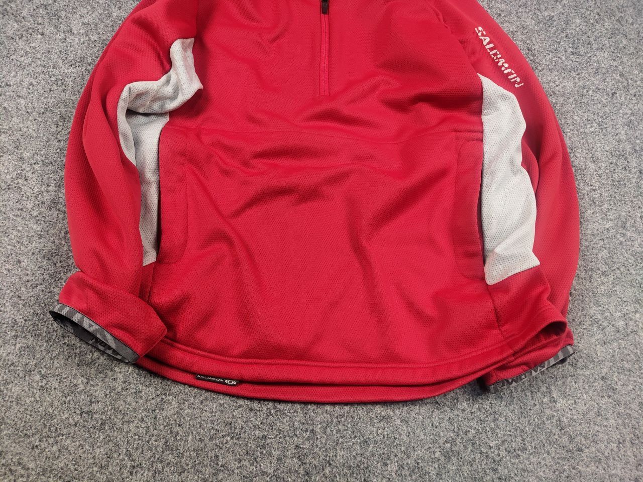 Salomon Vintage Salomon Lab Logo Zip Red Fleece Long sleeve pullover Size US M / EU 48-50 / 2 - 5 Thumbnail