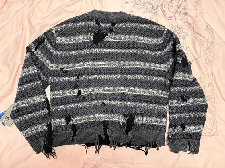 Balenciaga Balenciaga Crown wheat ear destroys wool sweater Size US L / EU 52-54 / 3 - 2 Thumbnail