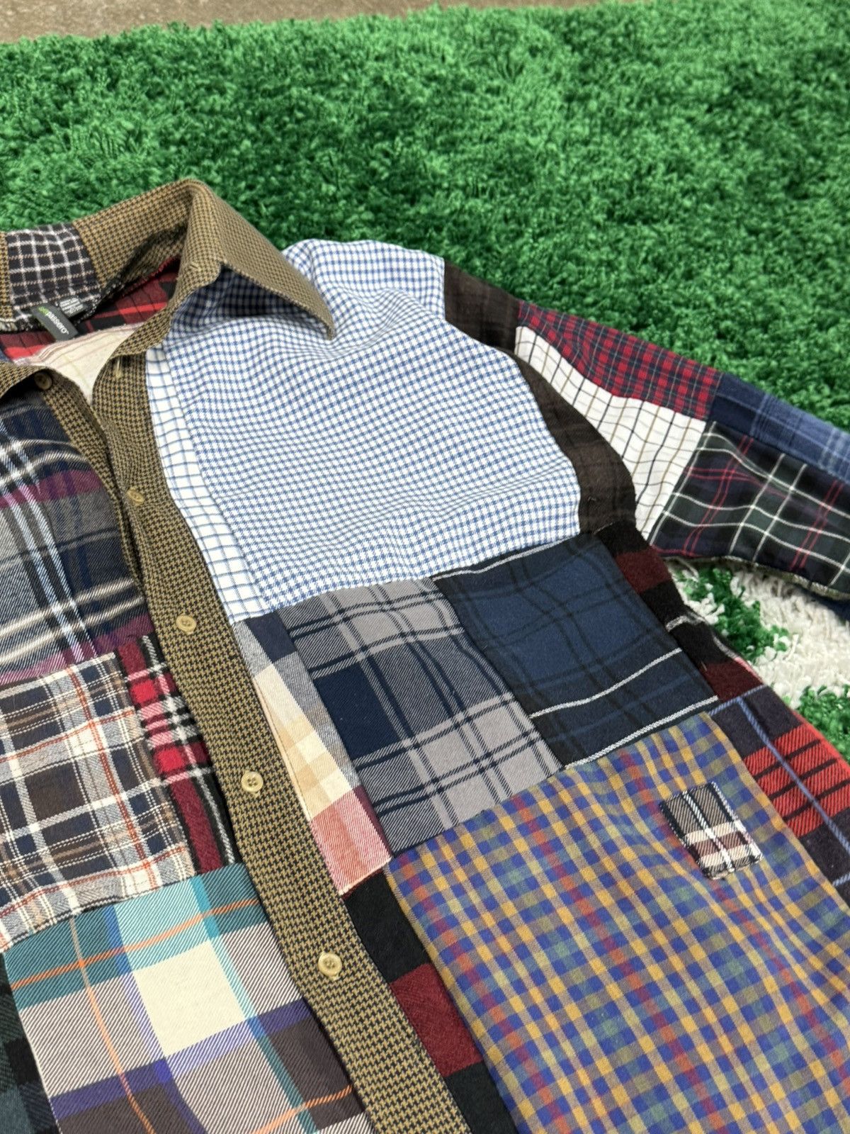 Other Strange Patchwork Patch Flannel Shirt Small Clown Pied Size US S / EU 44-46 / 1 - 3 Thumbnail