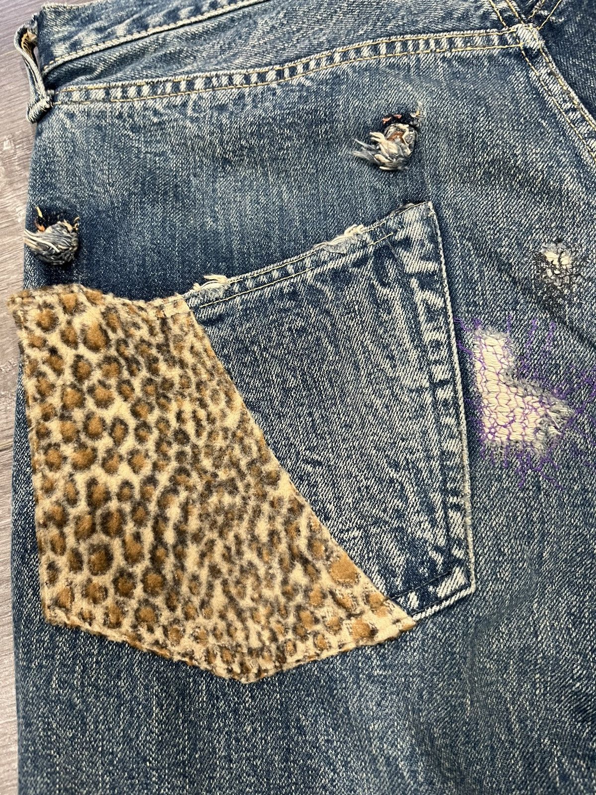 Kapital Kapital Leopard Print Denim shorts Size US 32 / EU 48 - 8 Thumbnail