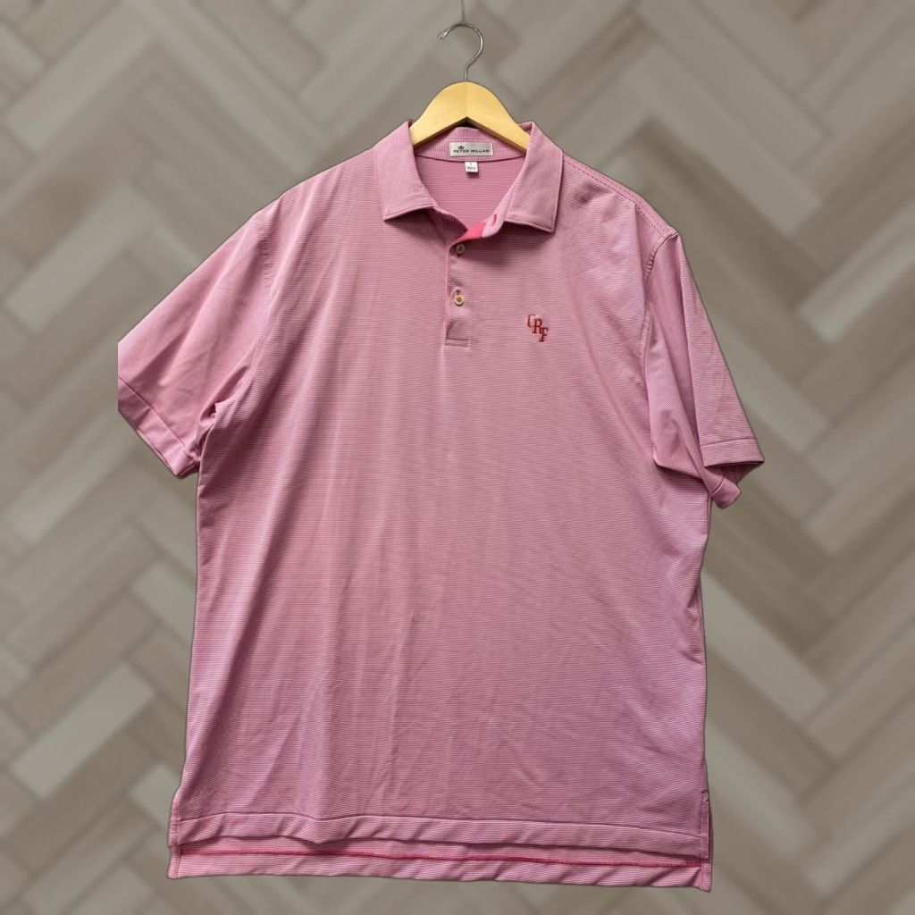 Peter Millar VINTAGE Peter Millar Summer Comfort Golf Polo Shirt Men Large Pink Striped Summer 90s Size US L / EU 52-54 / 3 - 1 Thumbnail