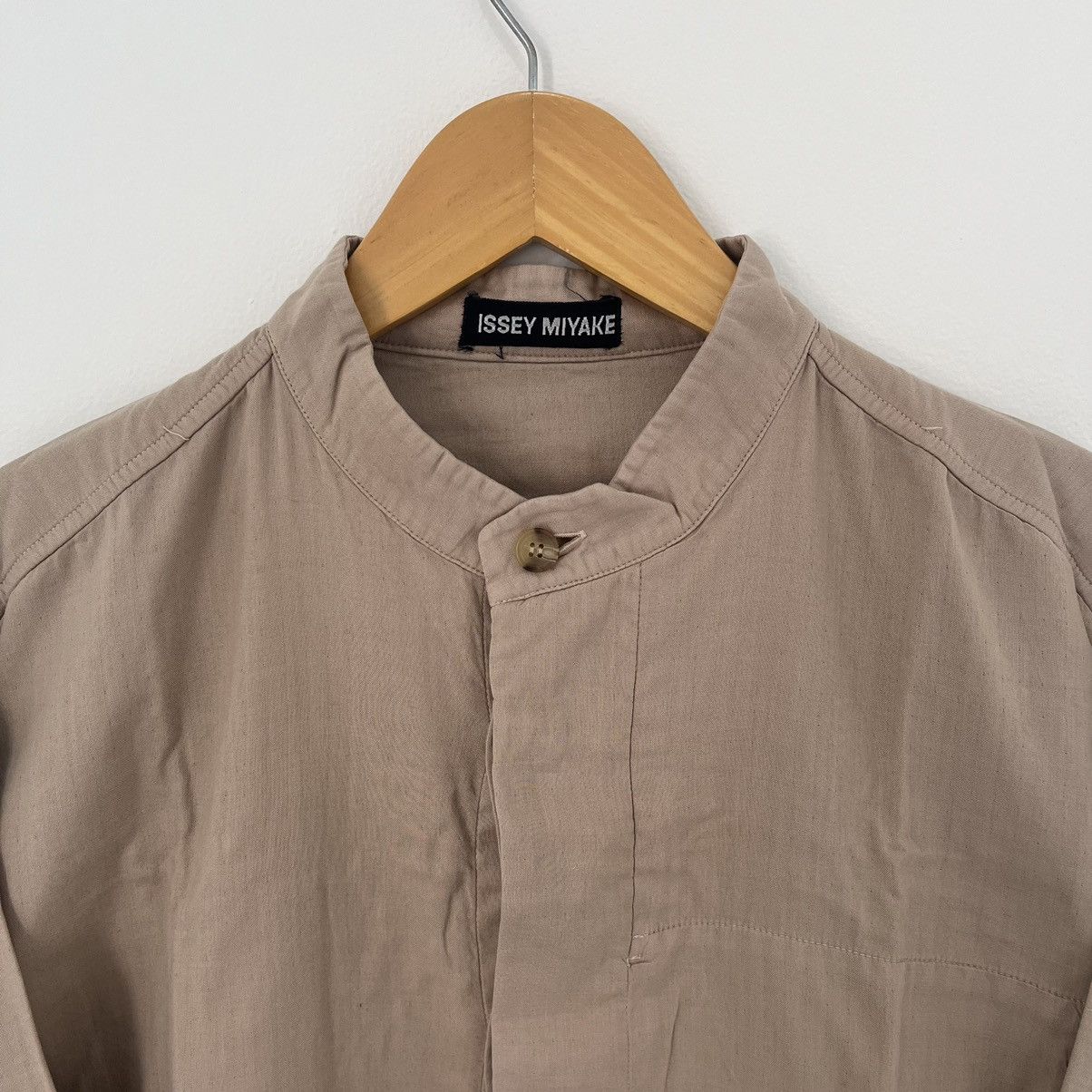 Issey Miyake Issey Miyake Mandarin Collar Shirt Size US XL / EU 56 / 4 - 2 Thumbnail