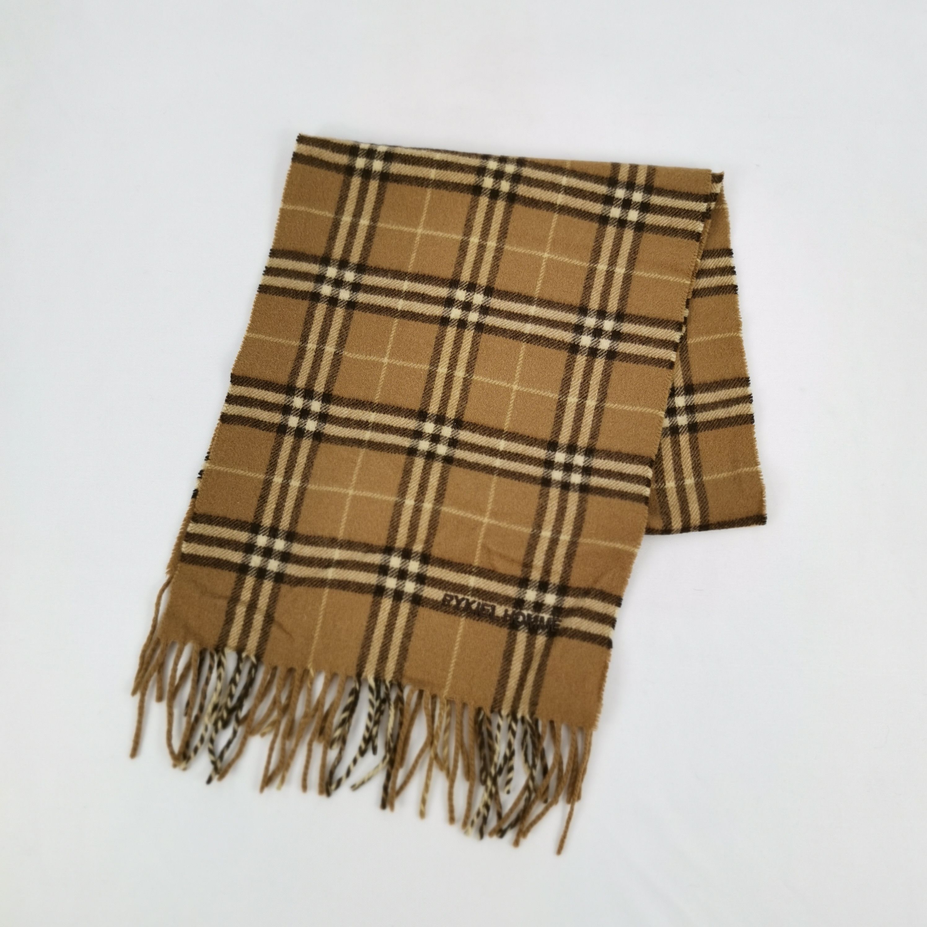 Sonia Rykiel Vintage Rykiel Homme Scarf Muffler Wool Cashmere Scarves Size ONE SIZE - 3 Thumbnail