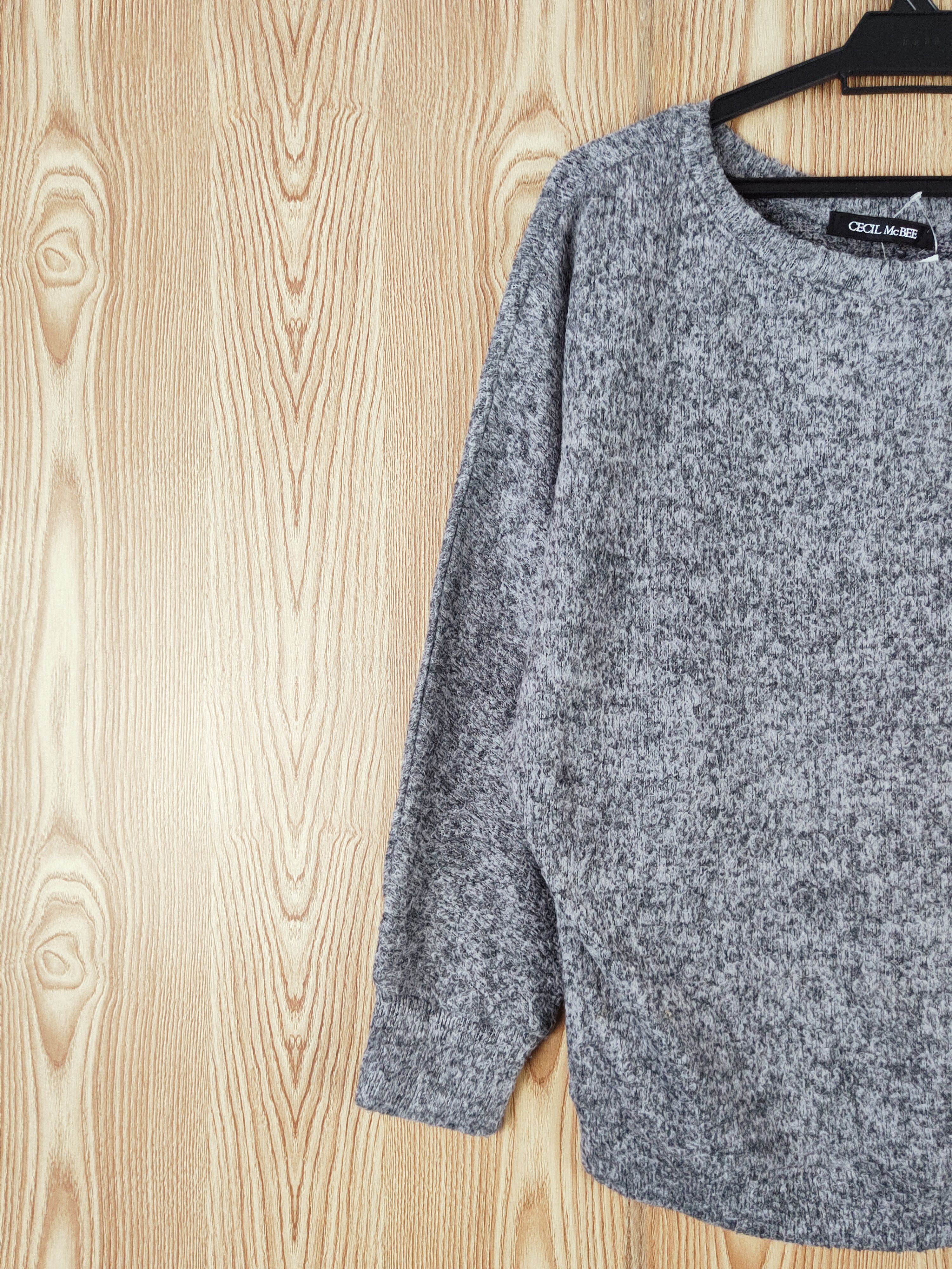 Homespun Knitwear × Japanese Brand × Vintage Cecil McBee Gray Knitwear Sweatshirts #W879 Size M / US 6-8 / IT 42-44 - 3 Thumbnail