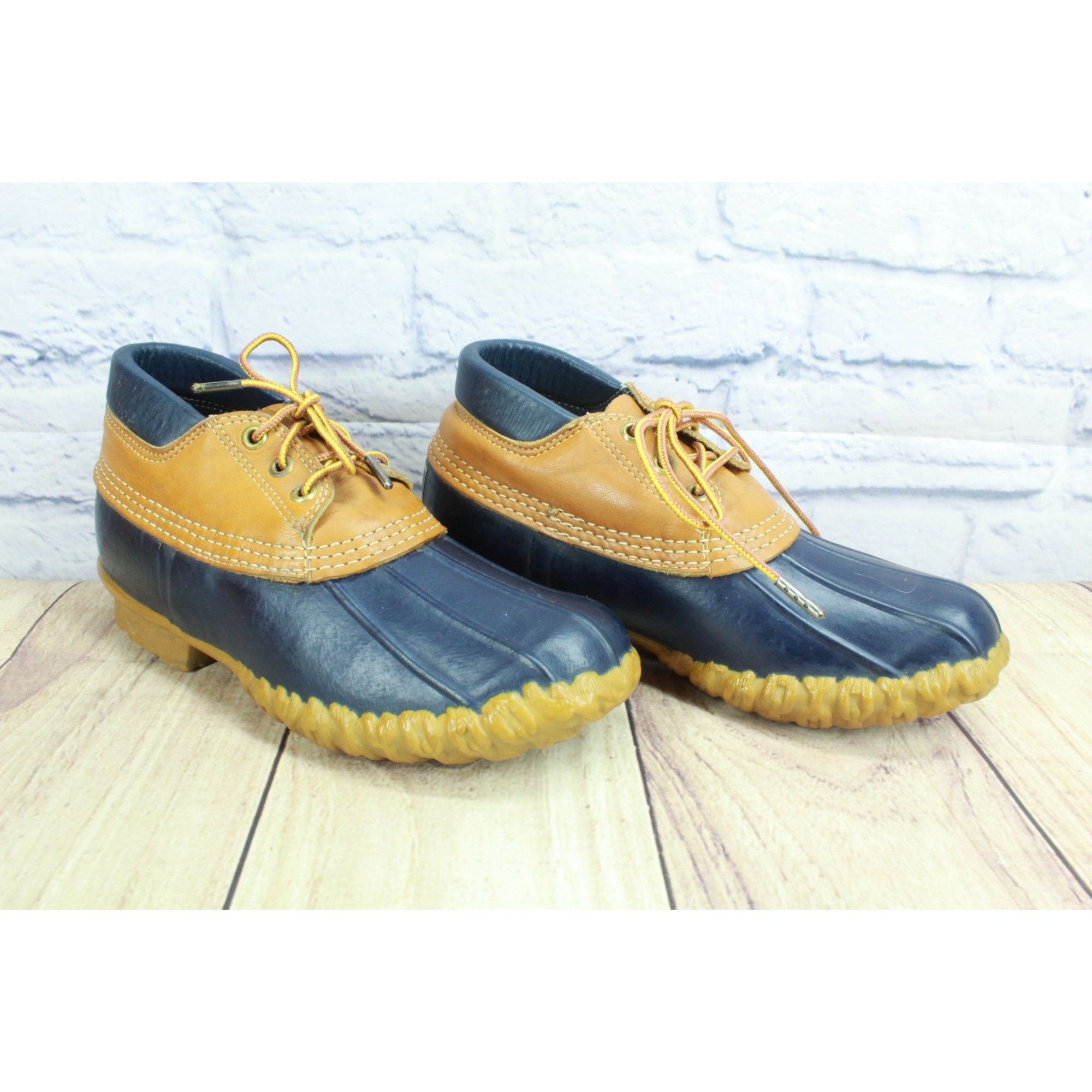 L.L. Bean Vintage LL Bean Maine Hunting Gumshoes Tan Navy Size US 7 / IT 37 - 3 Thumbnail