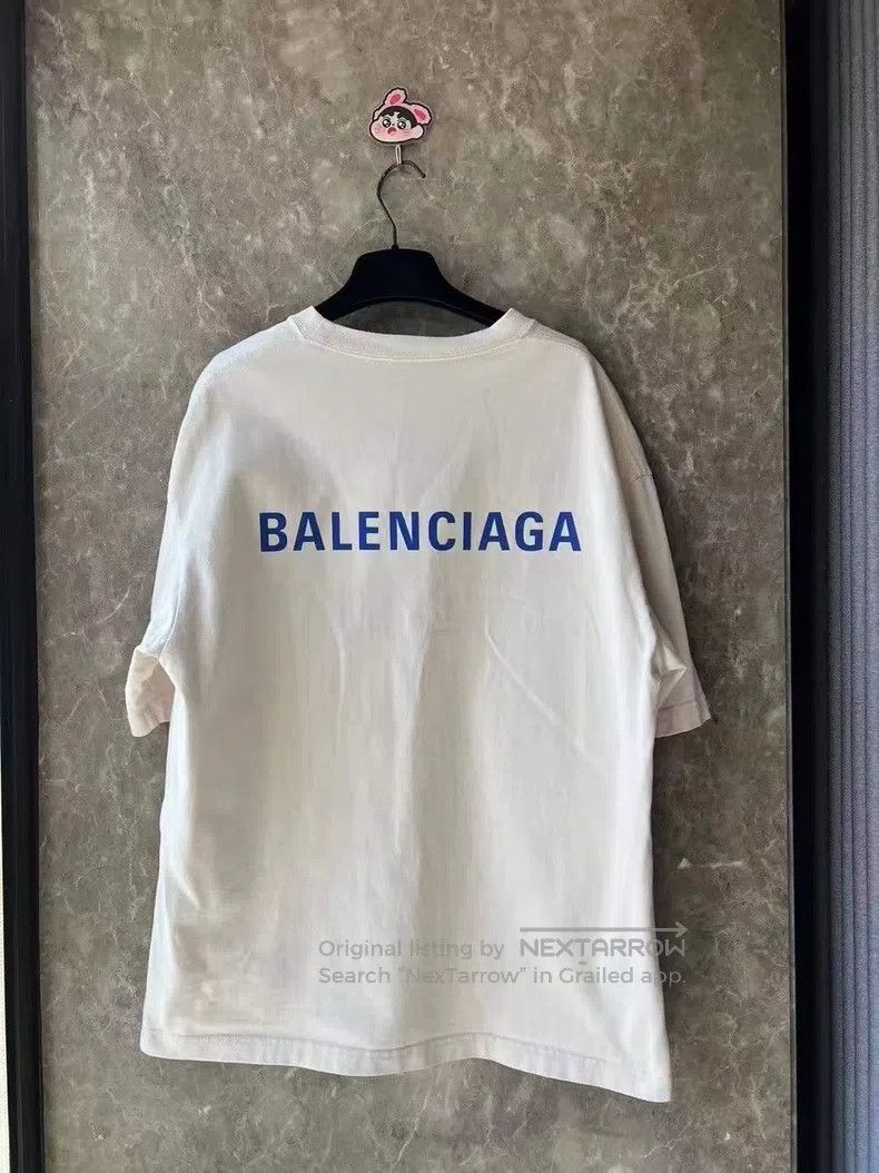 Balenciaga Balenciaga Off-white front and back logo short-sleeved T-s Size US XS / EU 42 / 0 - 2 Thumbnail