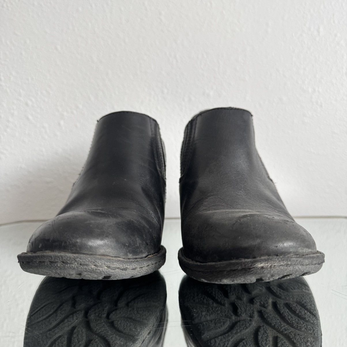 Born BORN Black Leather Western Breckin Low Ankle Slip On Boots Size US 8 / IT 38 - 6 Thumbnail