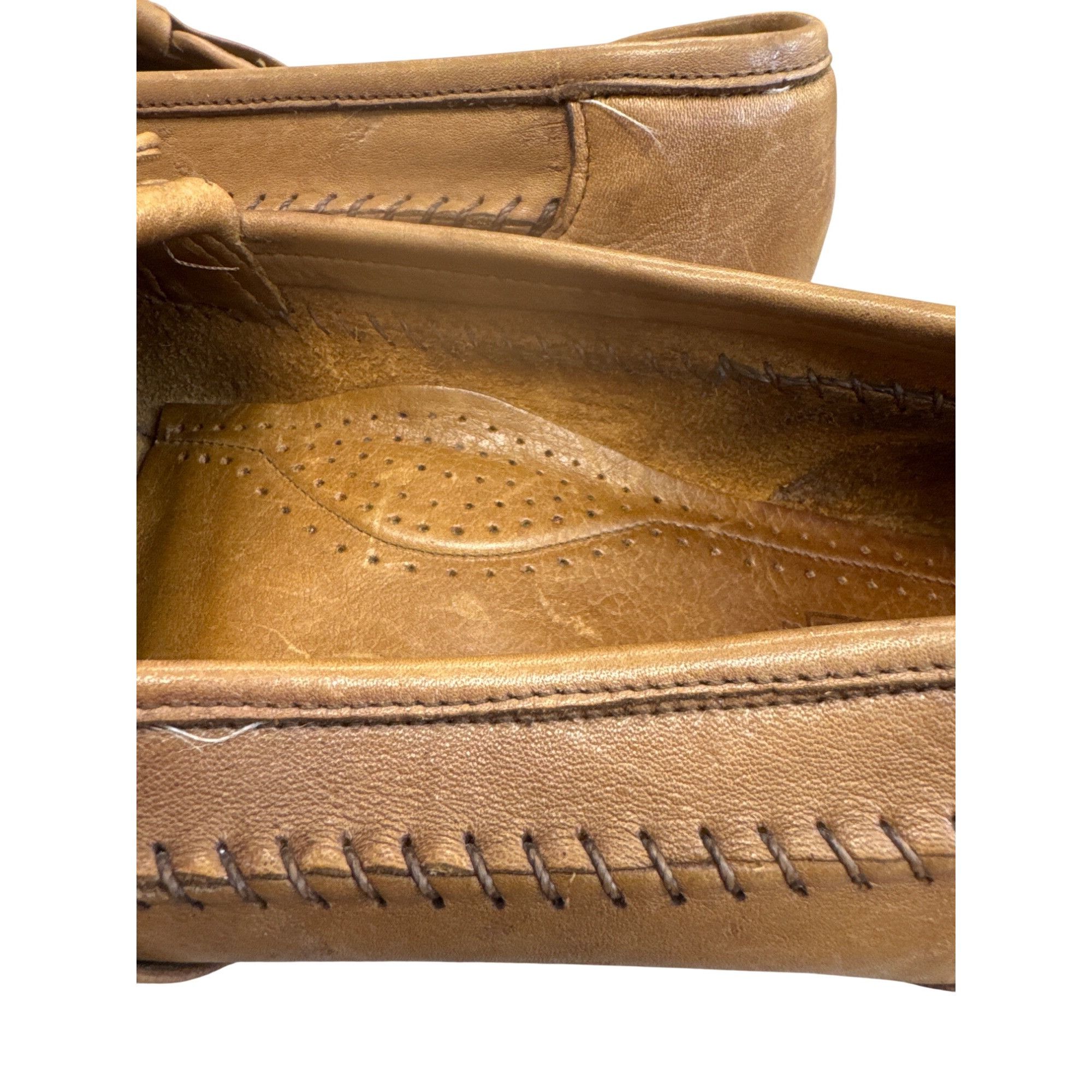 Frye Frye Mens Brown Leather Tassel Slip-On Loafers Size 12D Size US 12 / EU 45 - 4 Thumbnail