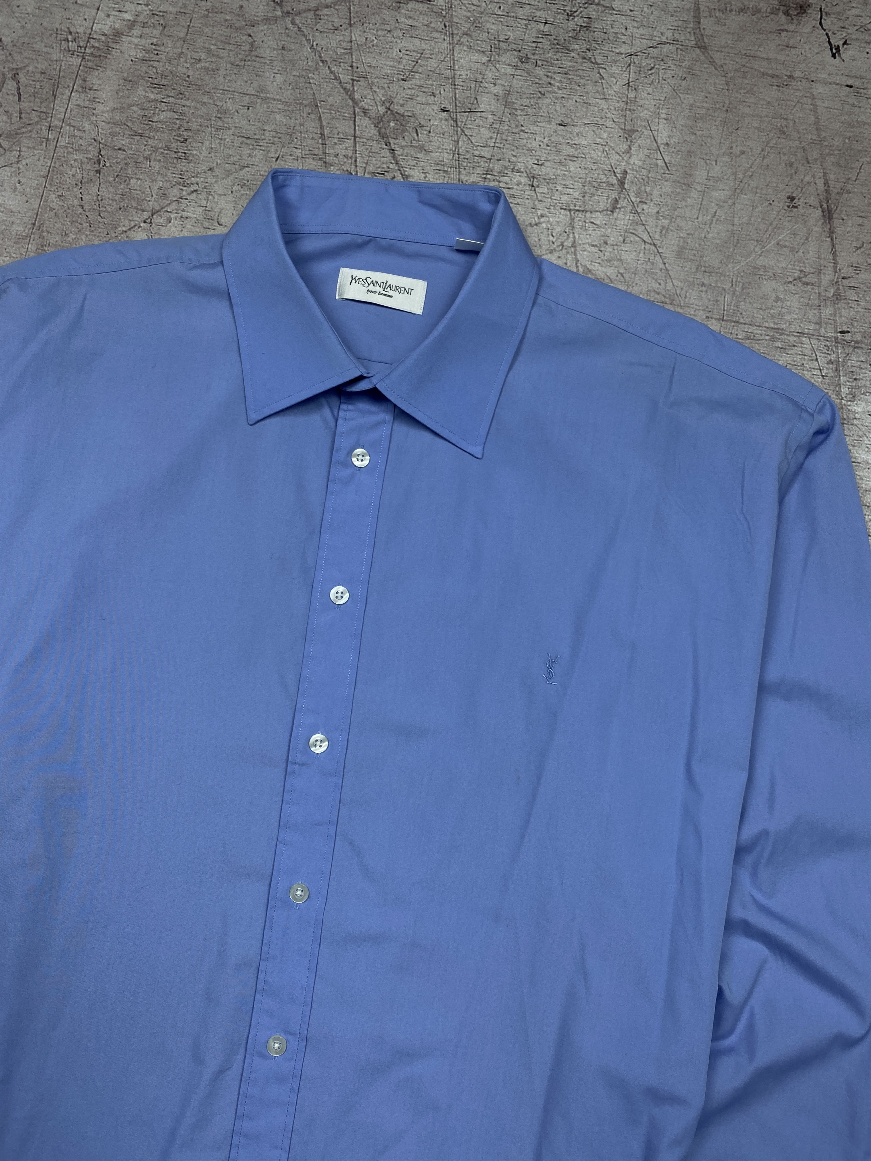 Yves Saint Laurent Yves Saint Laurent YSL Vintage Mens Long Sleeve Shirt Size US XL / EU 56 / 4 - 2 Thumbnail