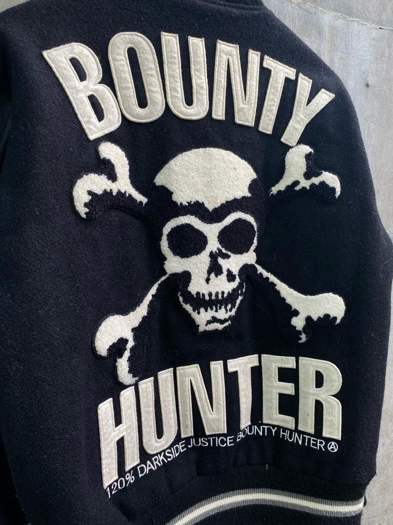 Bounty Hunter 120% Dark Side Justice Leather Varsity Jacket Size US M / EU 48-50 / 2 - 4 Thumbnail
