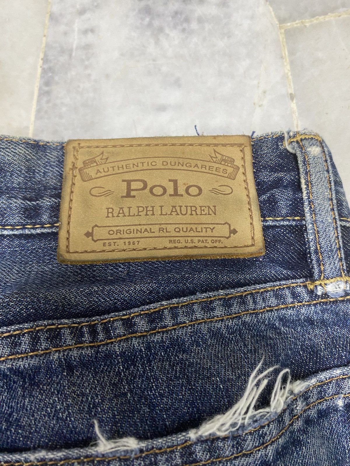 Polo Ralph Lauren Size 31x30 Vintage Polo Ralph Lauren Distressed Jeans Faded Size US 31 - 16 Thumbnail