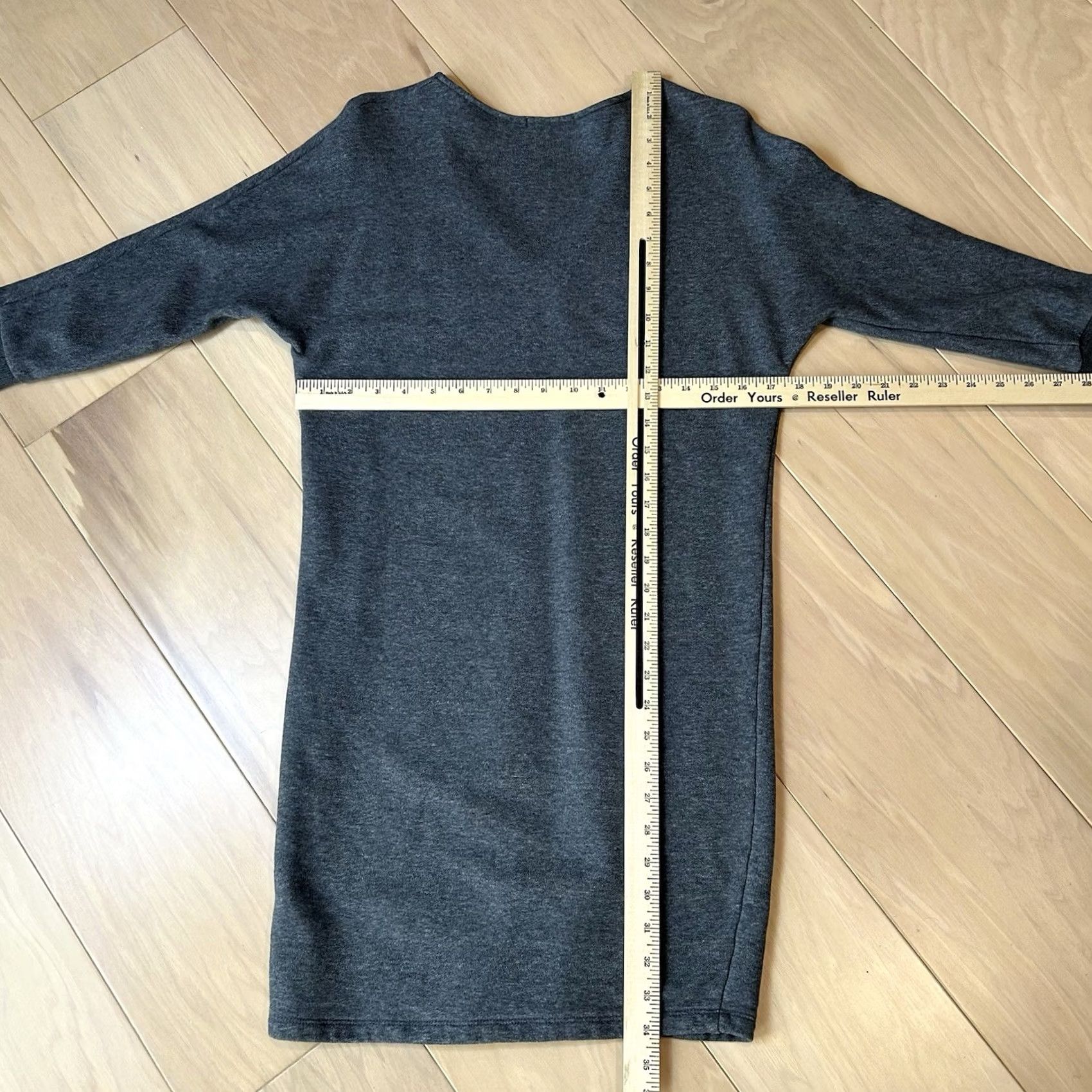 James Perse VINTAGE James Perse Shirt Womens 2 Gray Dolman Sleeve V-Neck Knee Length Sweatshirt Dress Size XS / US 0-2 / IT 36-38 - 4 Thumbnail