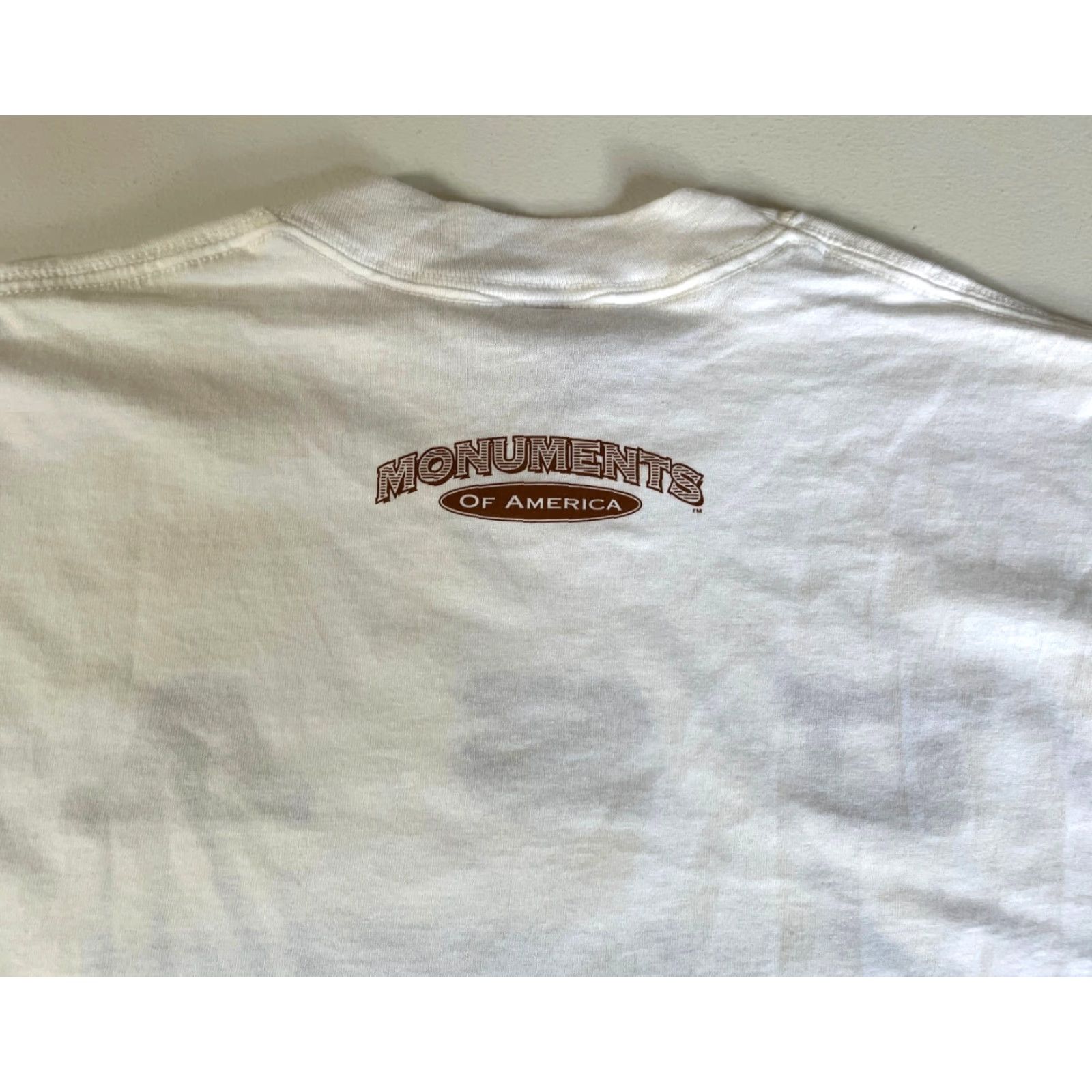Jerzees VINTAGE Jerzees T-Shirt USA 1993 Monuments of America Graphic Tee White L Mens Size US L / EU 52-54 / 3 - 6 Thumbnail