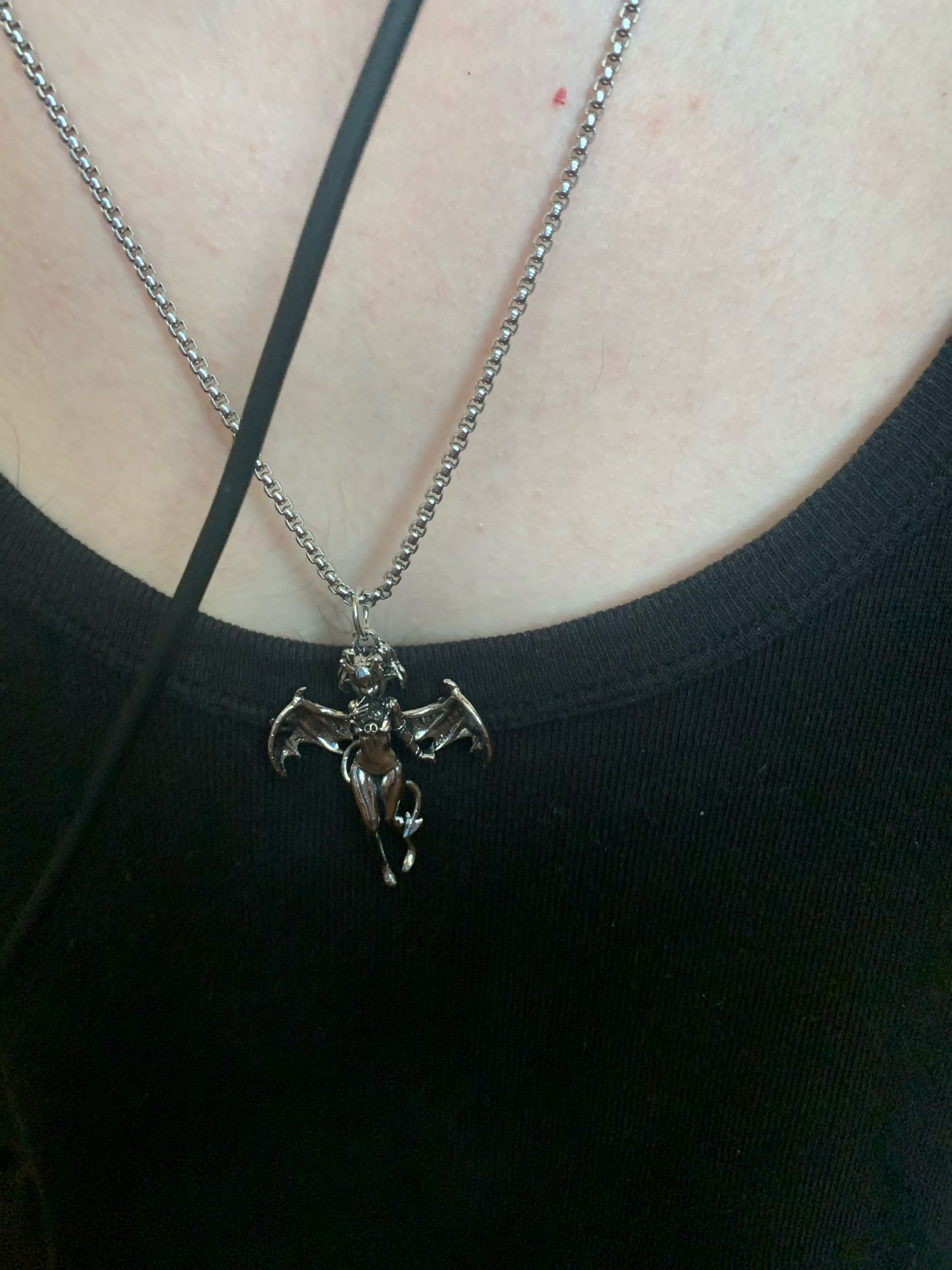 Jewelry Exquisite Retro Sexy Devil Bat Girl Necklace Size ONE SIZE - 4 Thumbnail