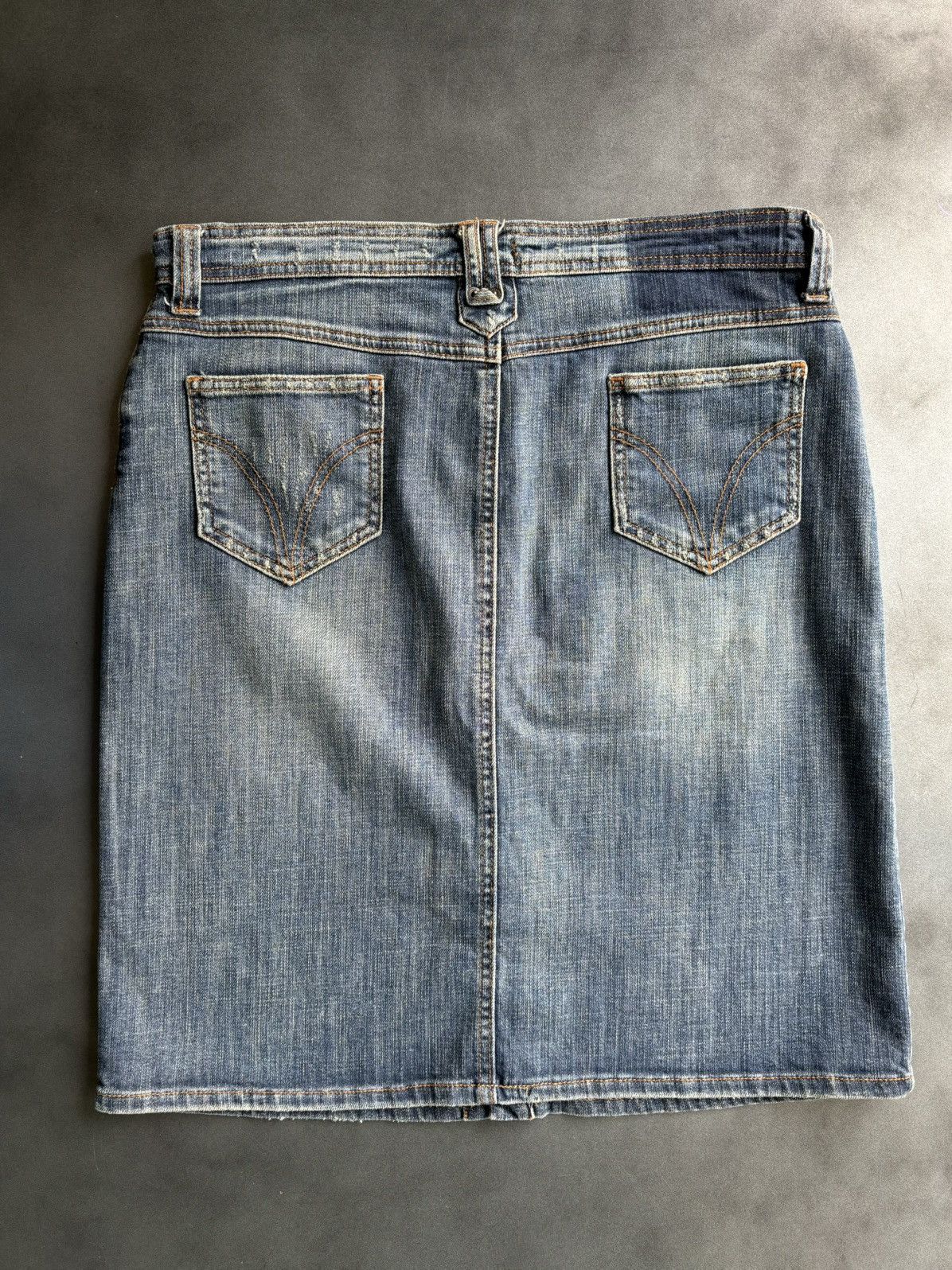 Dolce & Gabbana × Vintage Vintage Dolce & Gabbana Mini Skirt Denim Jean Short 2000s Size 33" - 6 Thumbnail