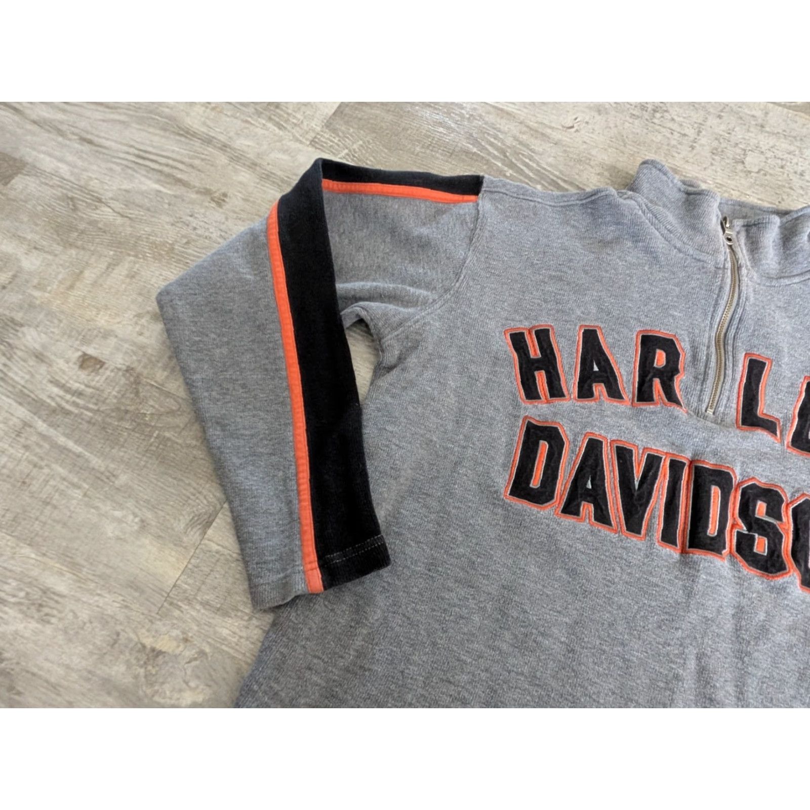 Harley Davidson VINTAGE Harley-Davidson Pullover 1/4 Zip Thermal Waffle Sweater M Gray Knit Logo Shirt Mens Size US M / EU 48-50 / 2 - 5 Thumbnail