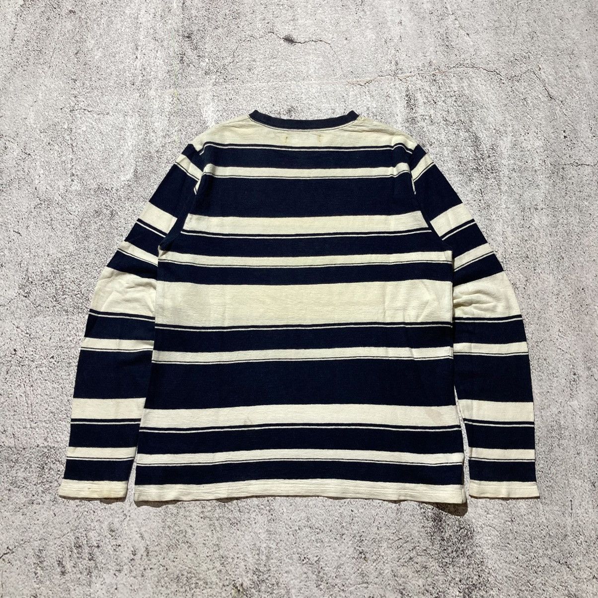 Tete Homme Vintage Tete Homme by Issey Miyake Stripe Longsleve Designer Size US L / EU 52-54 / 3 - 10 Thumbnail