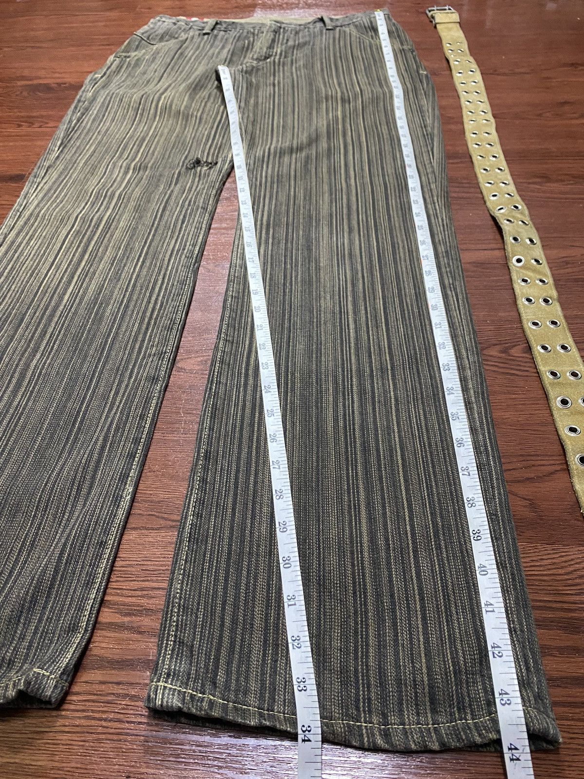 Blue Blue Japan Vtg Japan Blue Way Grunge Punk Distressed Jeans With Belt Size US 33 - 18 Thumbnail