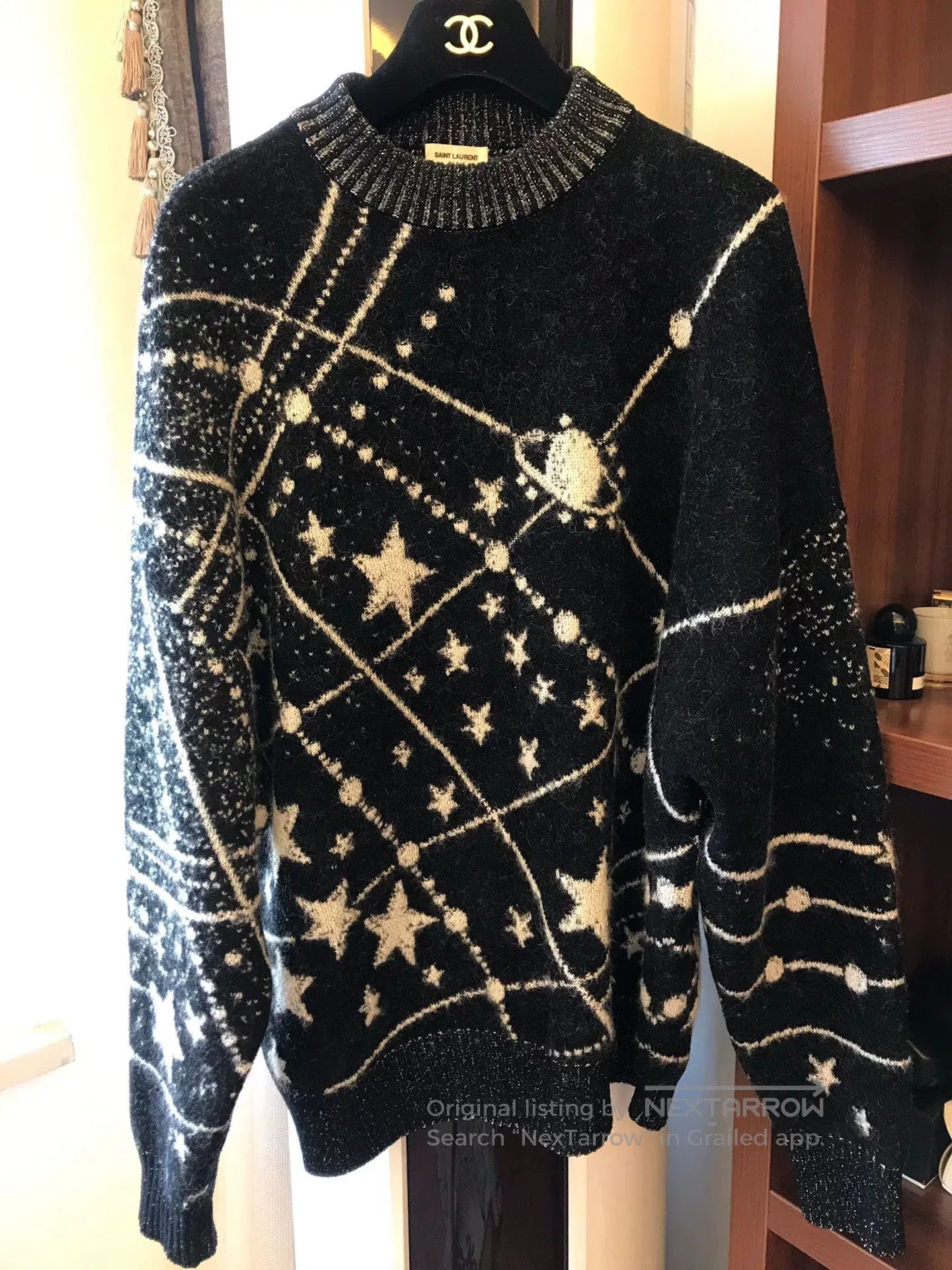 Saint Laurent Paris Saint Laurent Star Pattern Women's Sweater. Size S / US 4 / IT 40 - 2 Thumbnail